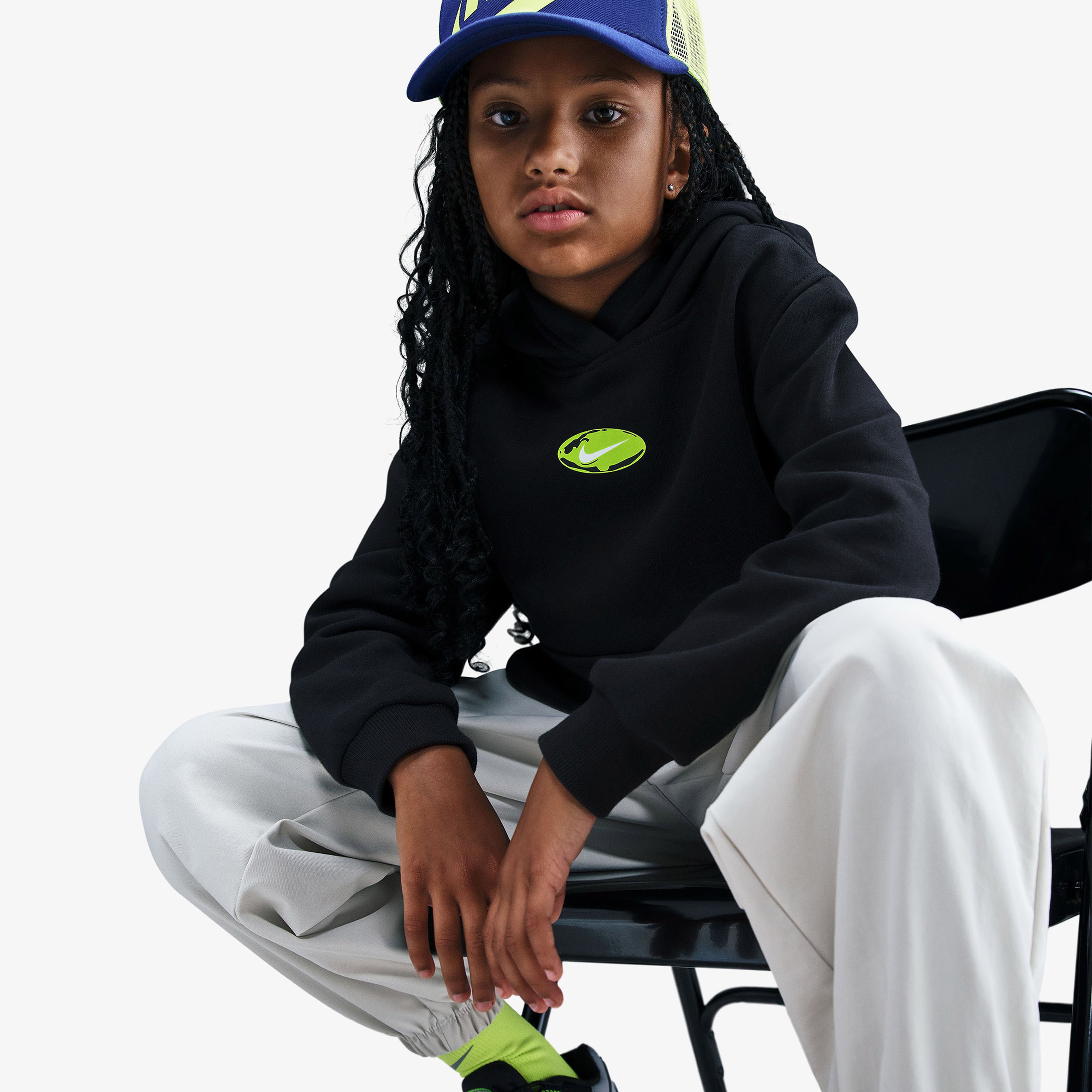 Nike Sportswear Club Fleece Çocuk Siyah Kapüşonlu Hoodie