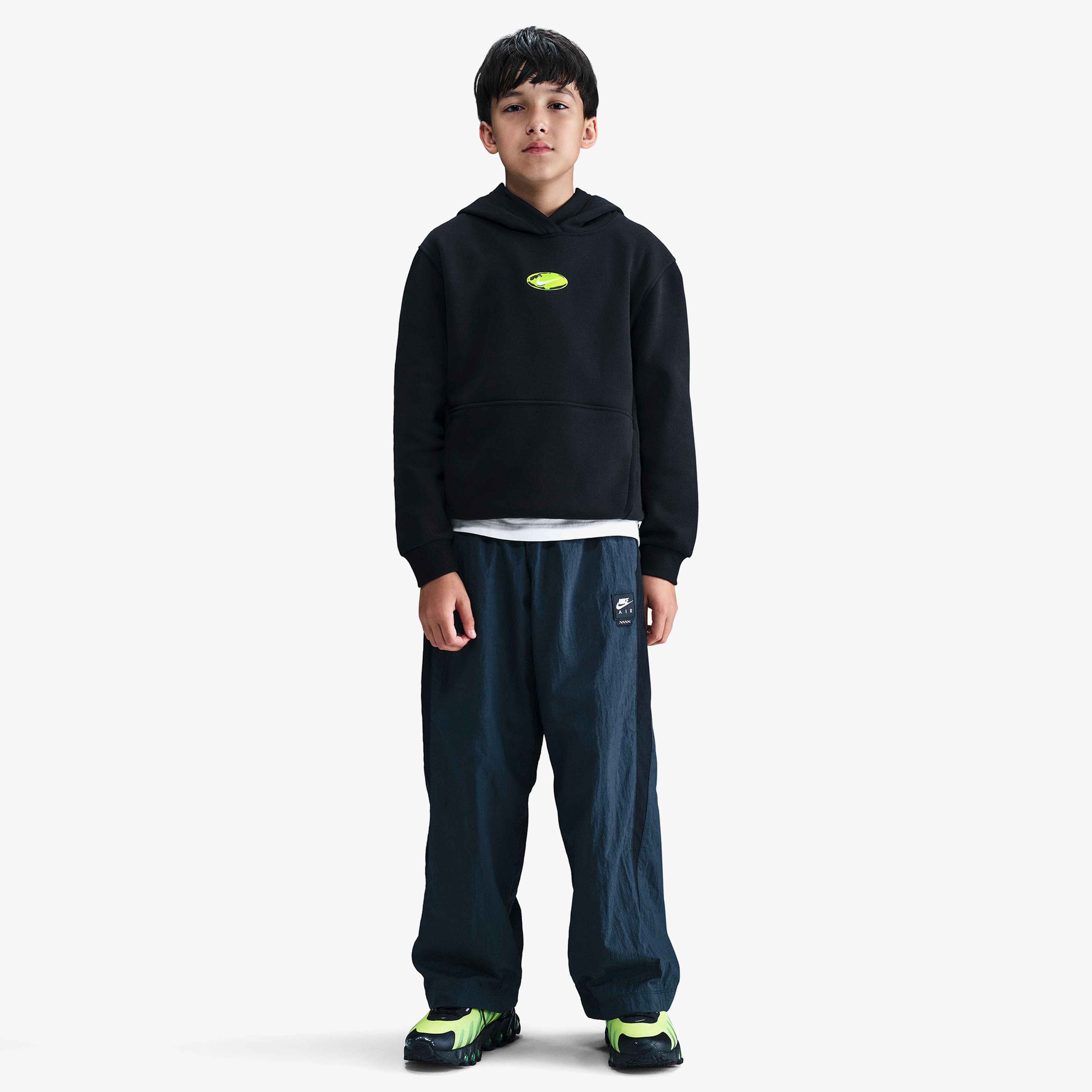 Nike Sportswear Club Fleece Çocuk Siyah Kapüşonlu Hoodie
