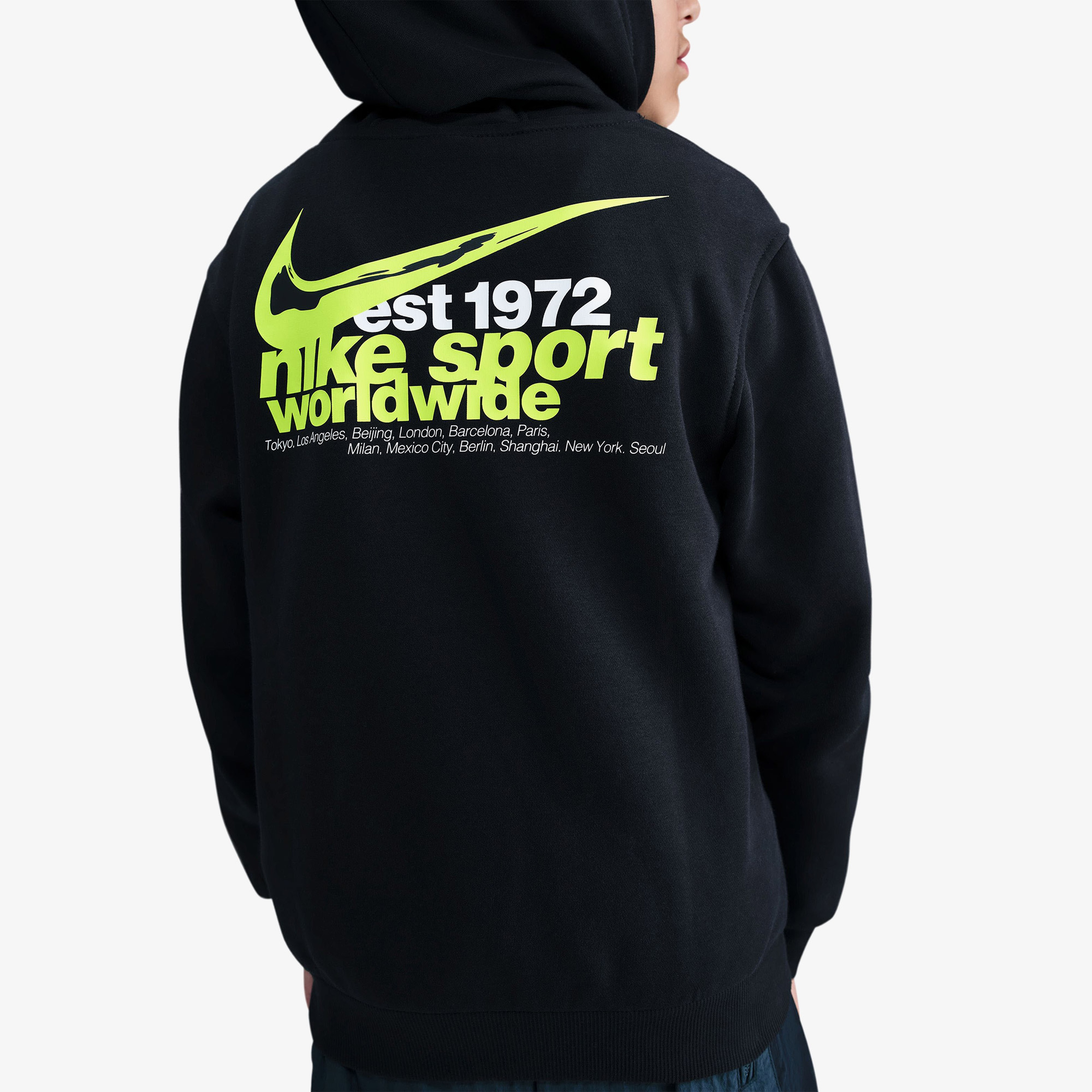 Nike Sportswear Club Fleece Çocuk Siyah Kapüşonlu Hoodie