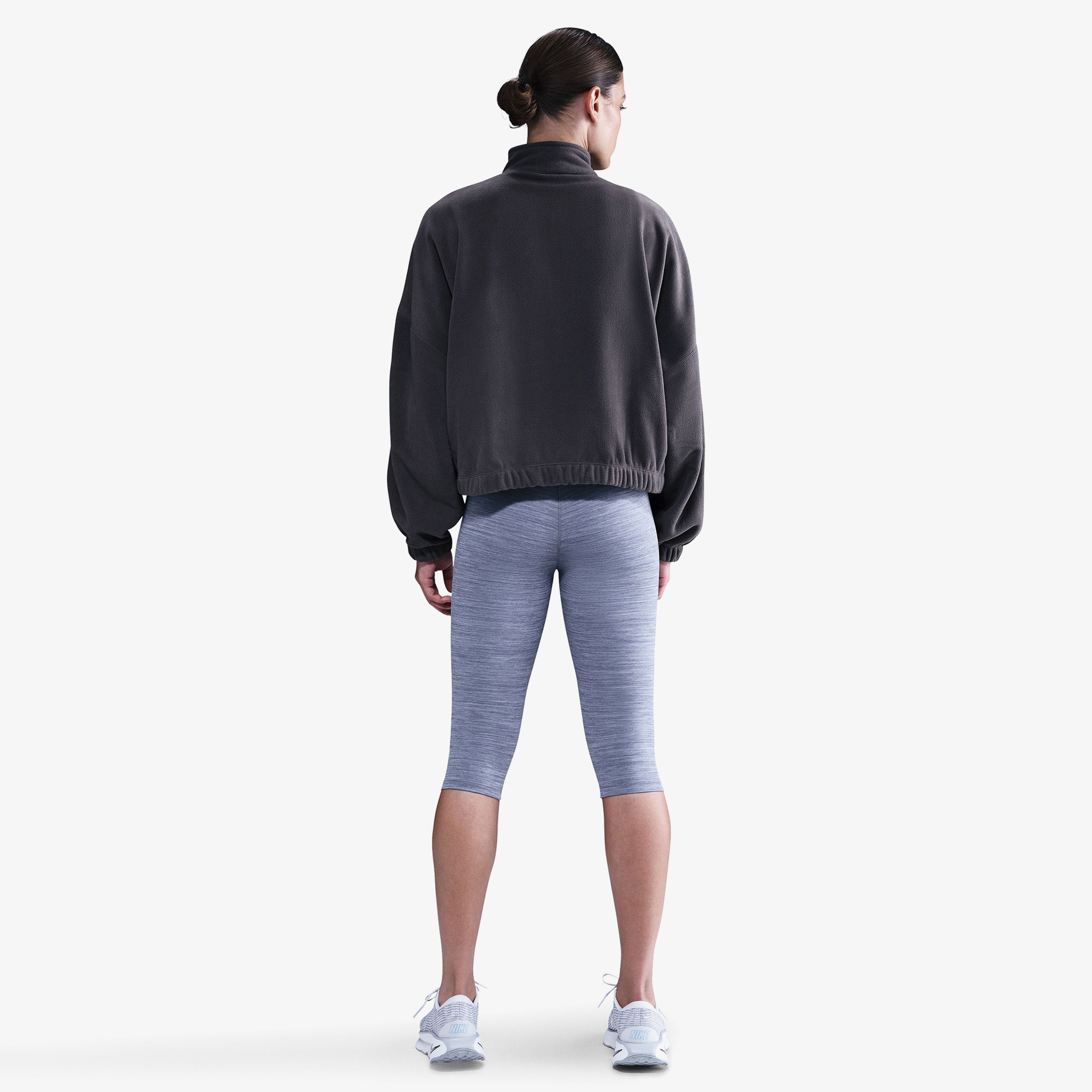 Nike One Therma-Fit Polar Kadın Gri Sweatshirt