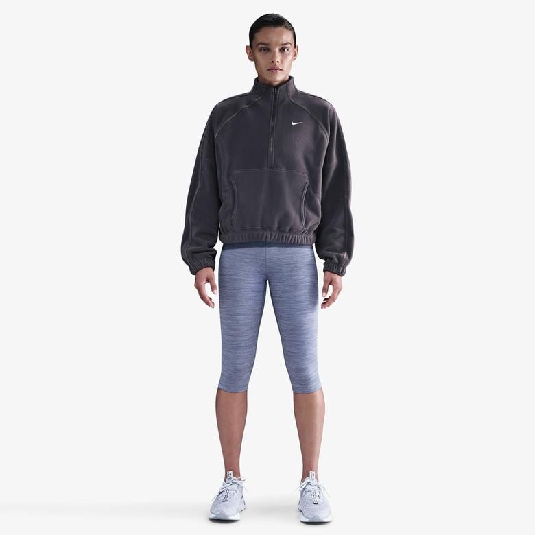 Nike One Therma-Fit Polar Kadın Gri Sweatshirt