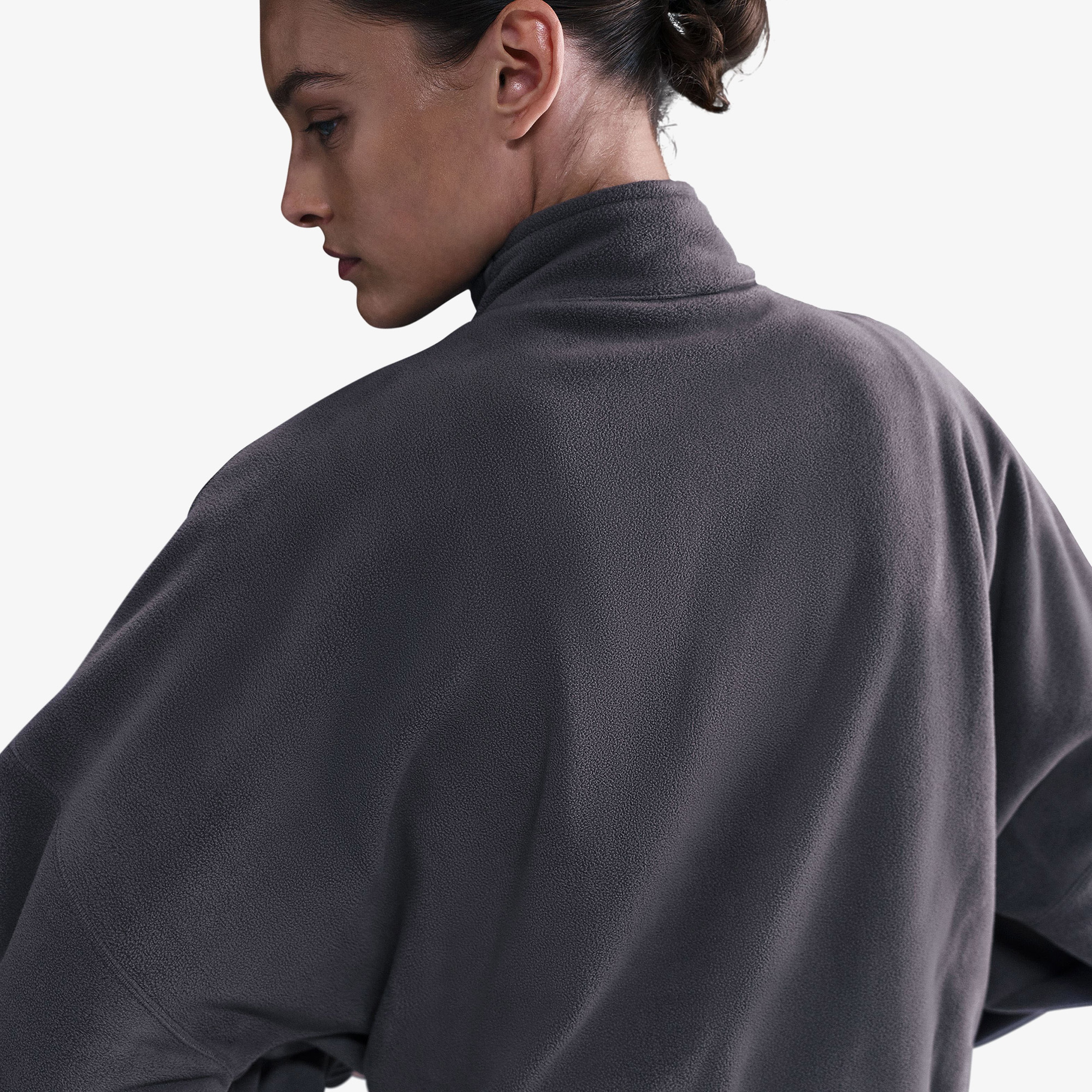 Nike One Therma-Fit Polar Kadın Gri Sweatshirt