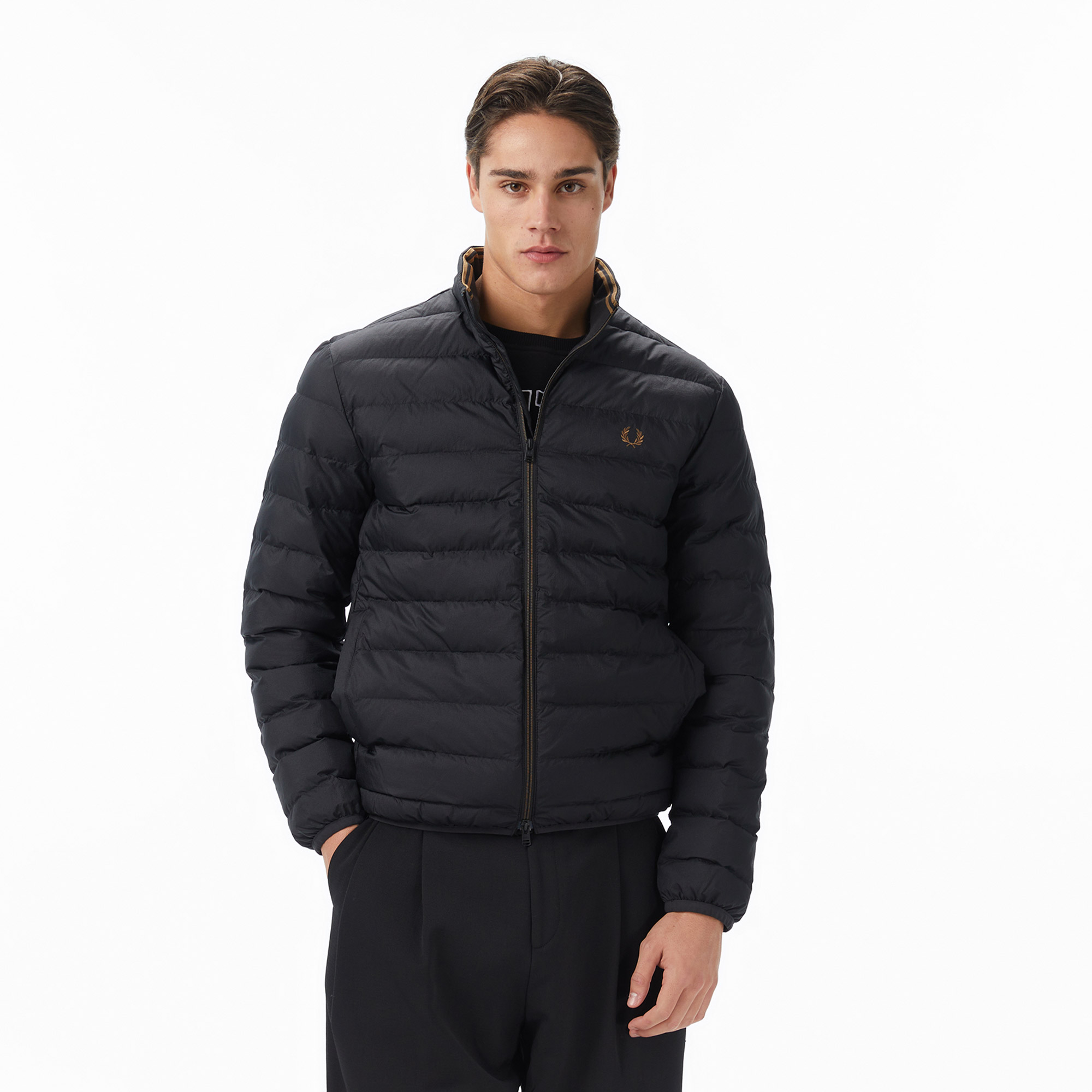 Fred Perry Insulated Erkek Siyah Mont