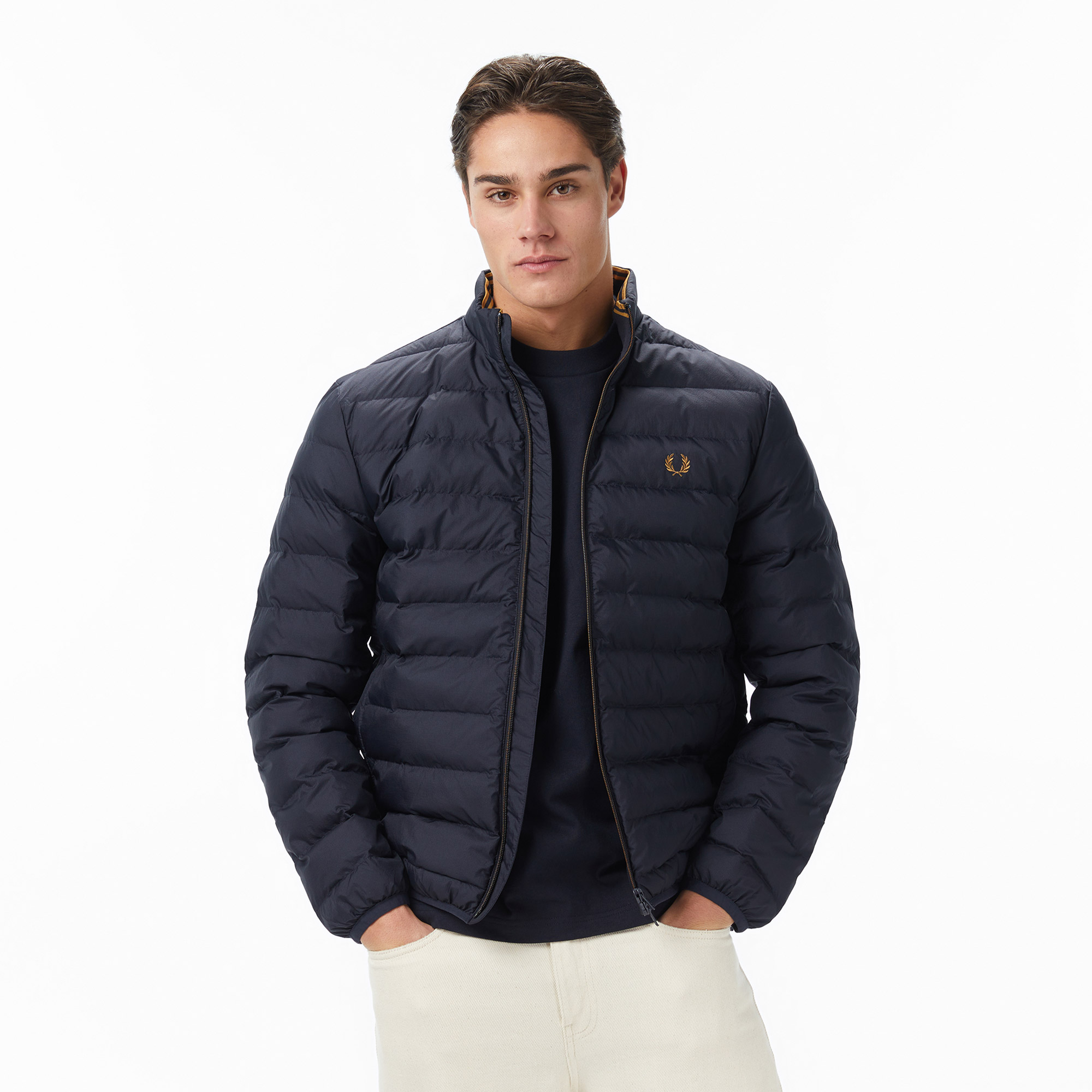 Fred Perry Insulated Erkek Lacivert Mont