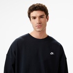 Nike Club Ft Oversized Crew Erkek Siyah Sweatshirt