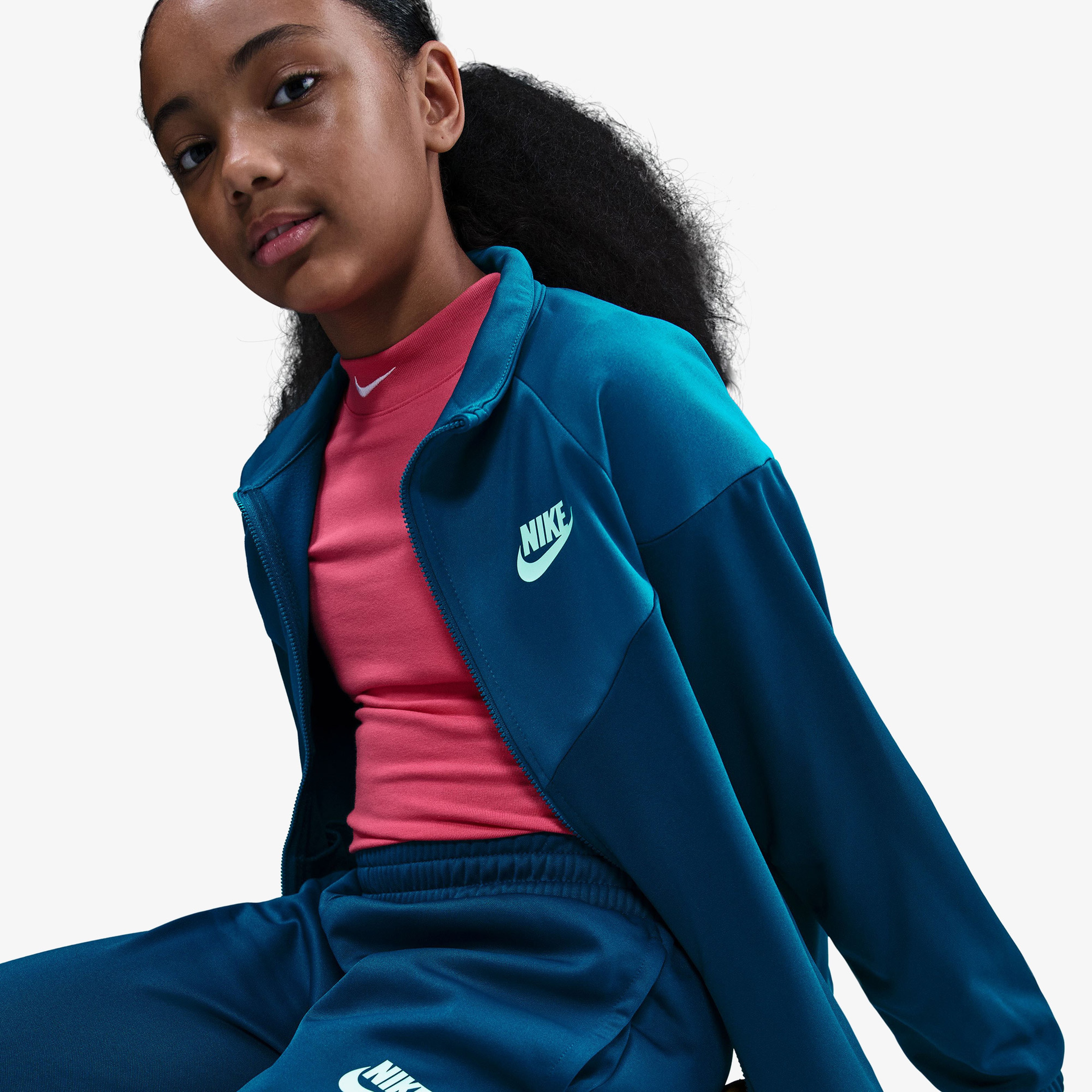 Nike Sportswear Dri-Fit Tracksuit Çocuk Mavi Eşofman Takımı