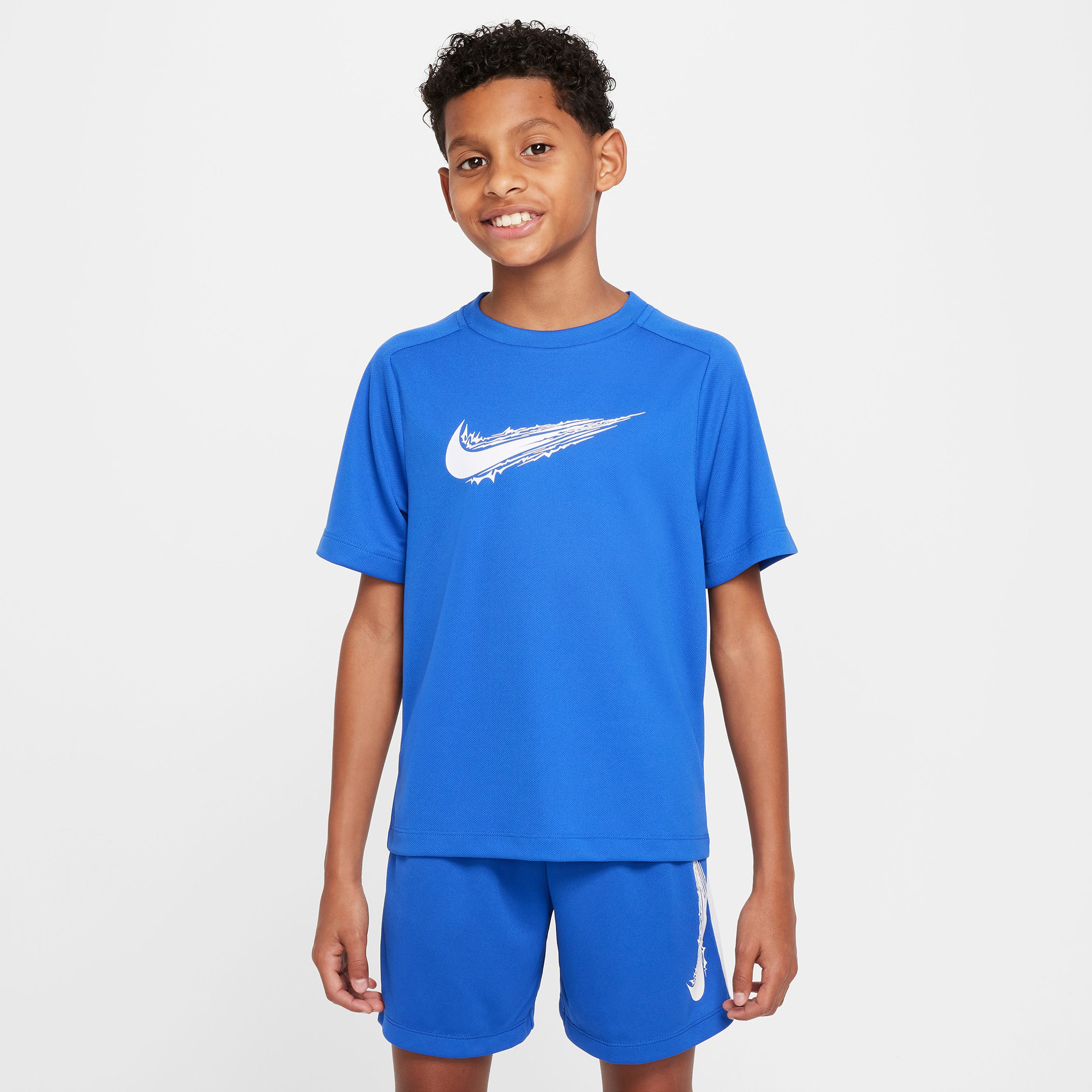 Nike Sleeve Top Çocuk Mavi Antrenman T-Shirt