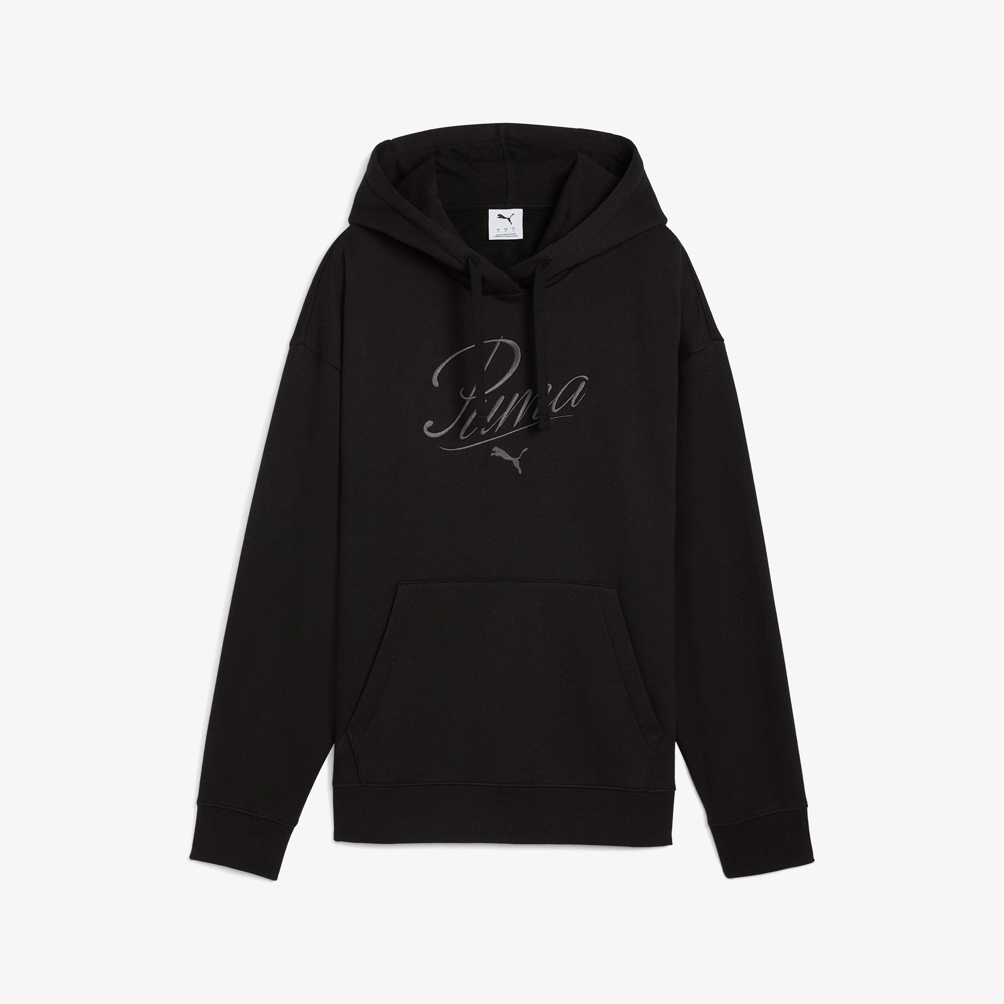 Puma Essential Script Comfort  FL Kadın Siyah Sweatshirt