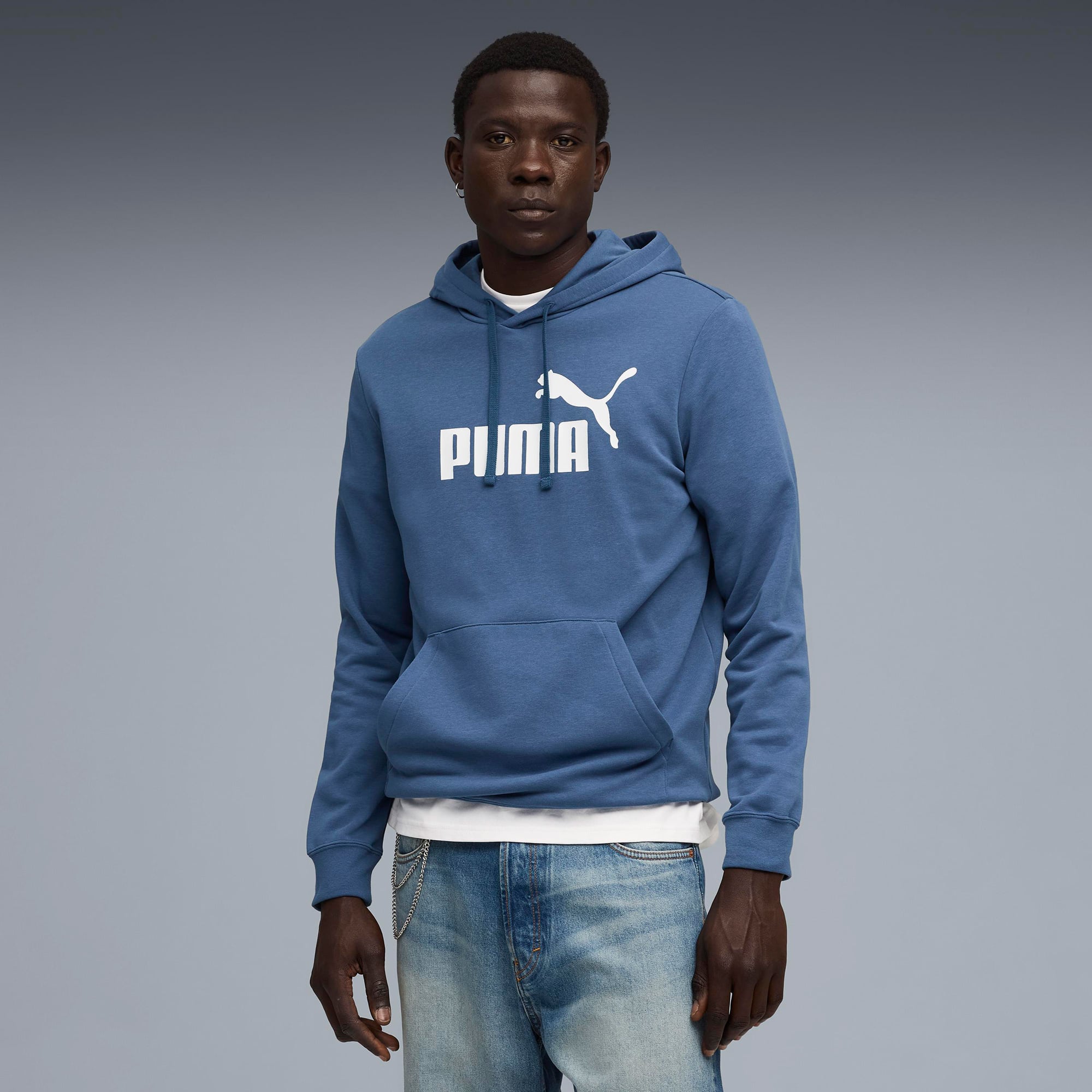 Puma Essential No. 1 Logo Erkek Koyu Mavi Sweatshirt