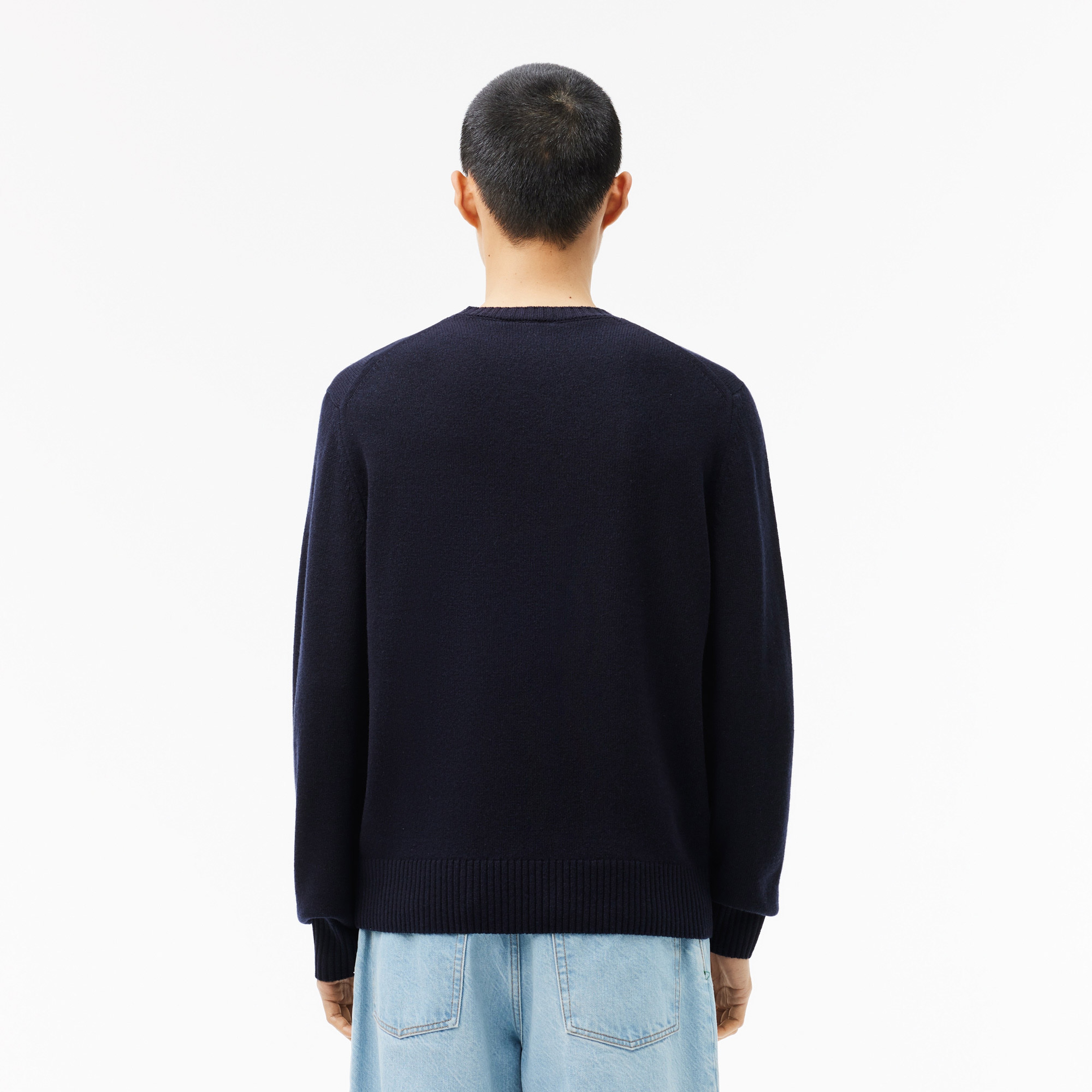 Carded Wool Crew Neck Sweater