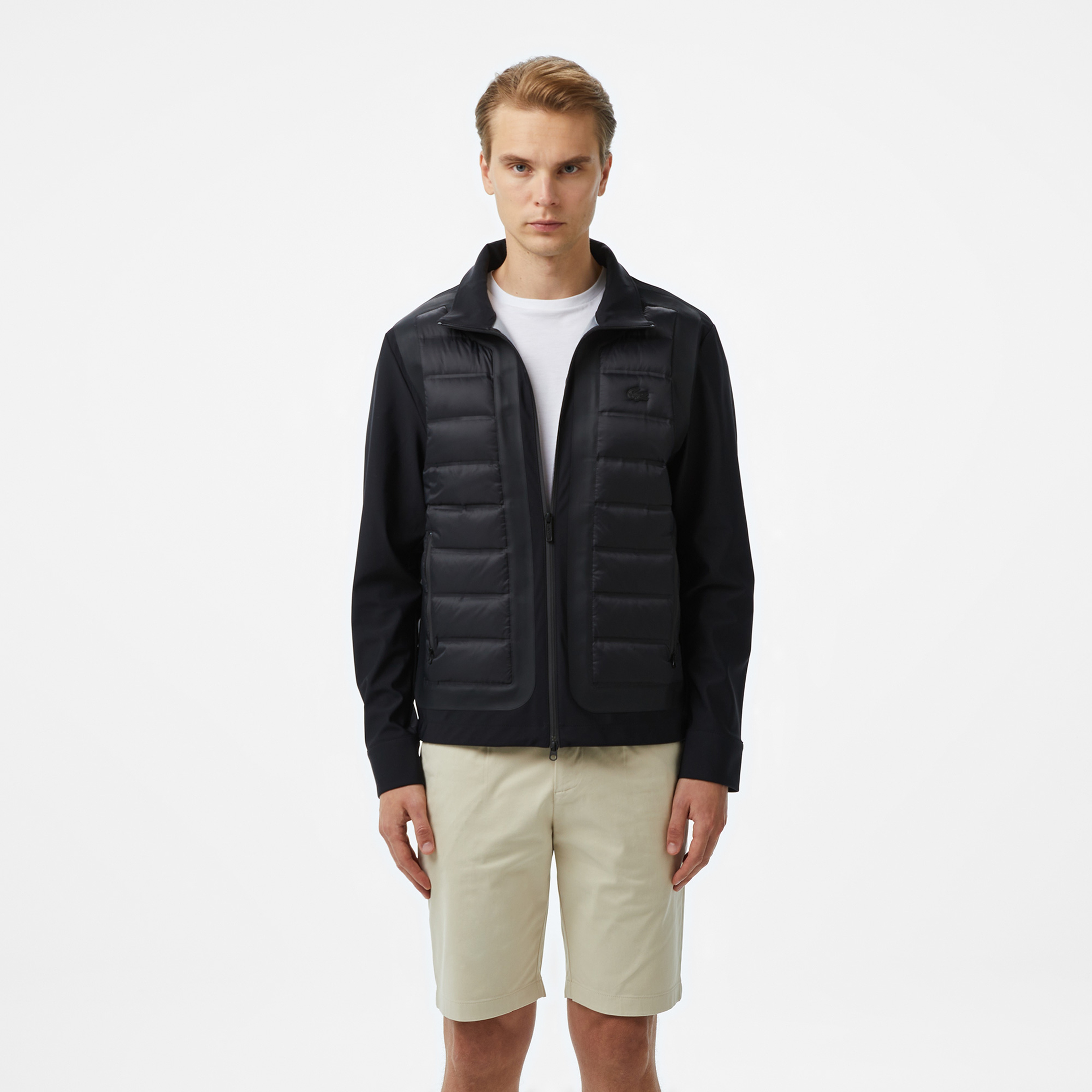 Erkek Dik Yaka Kapitone Siyah Mont