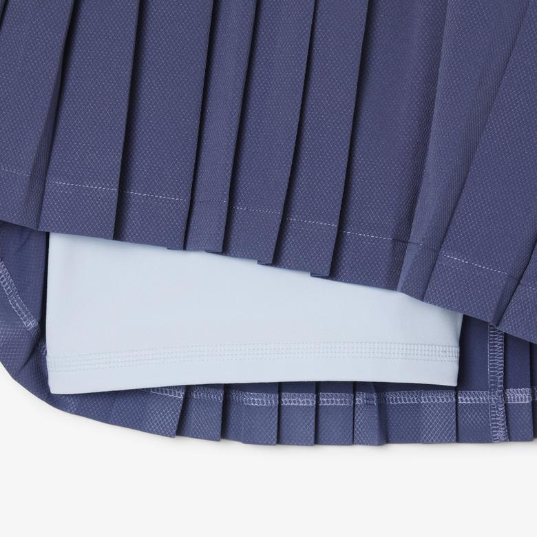 Kadın Pileli Lacivert Etek