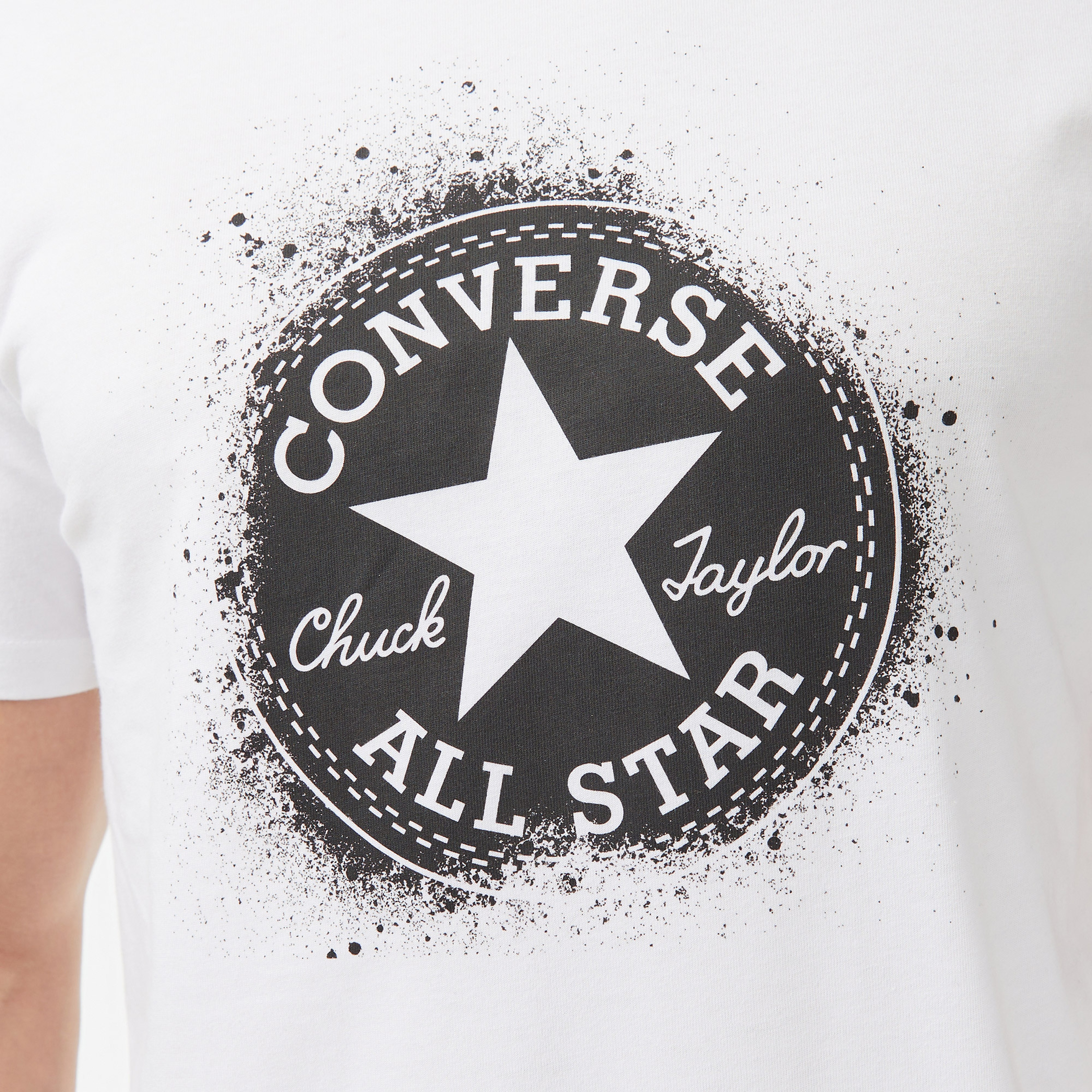 Converse Chuck Distort Spray Erkek Beyaz T-Shirt