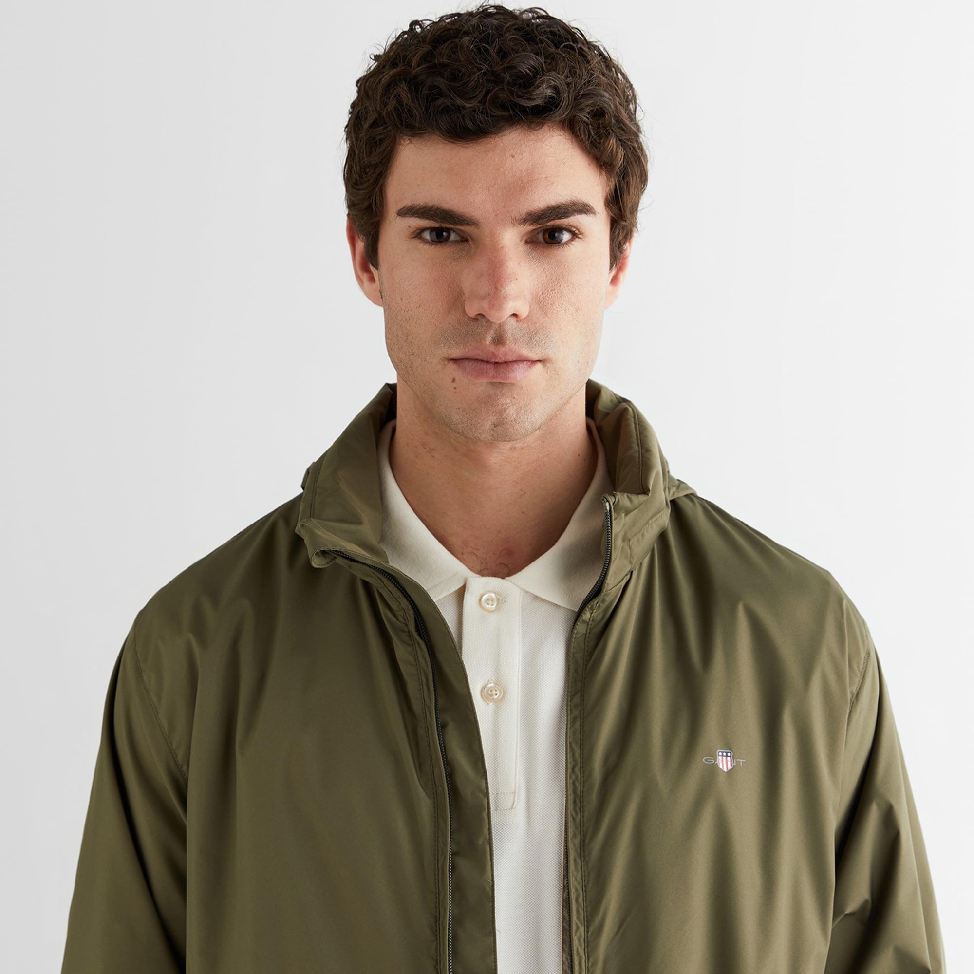 GANT Erkek Yeşil Regular Fit Kapüşonlu Rüzgarlık