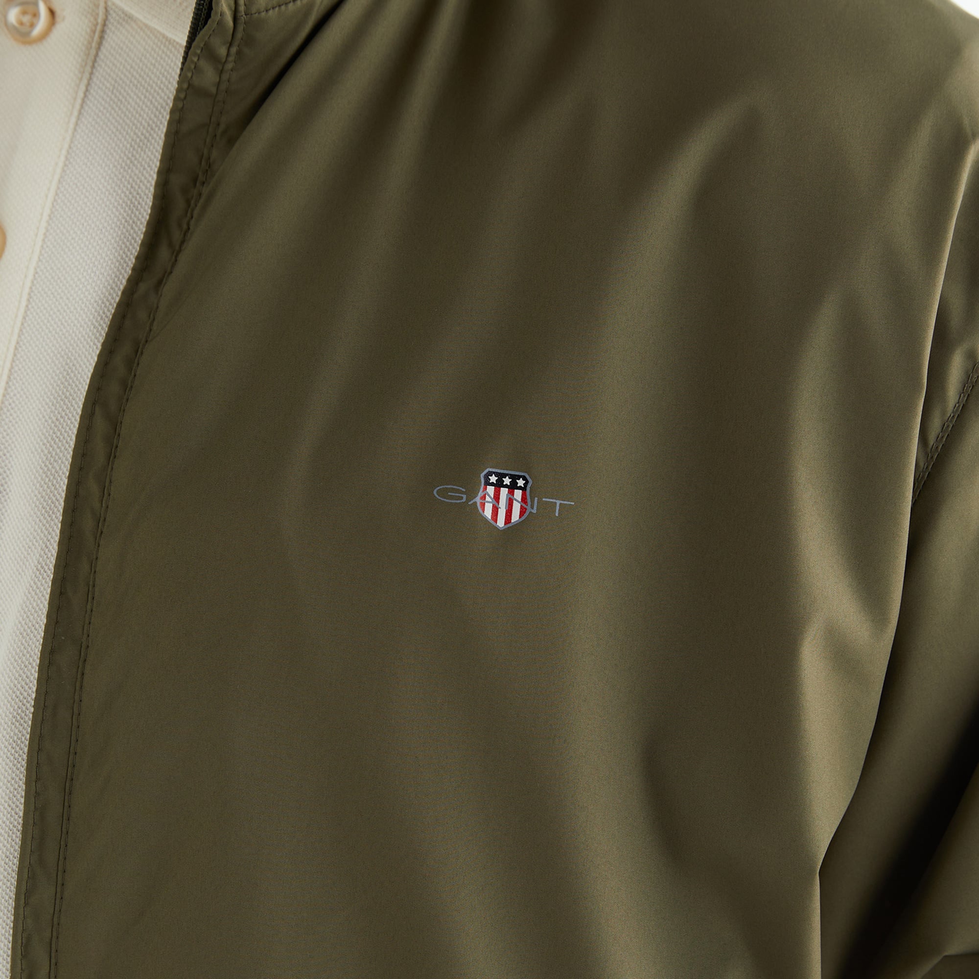 GANT Erkek Yeşil Regular Fit Kapüşonlu Rüzgarlık