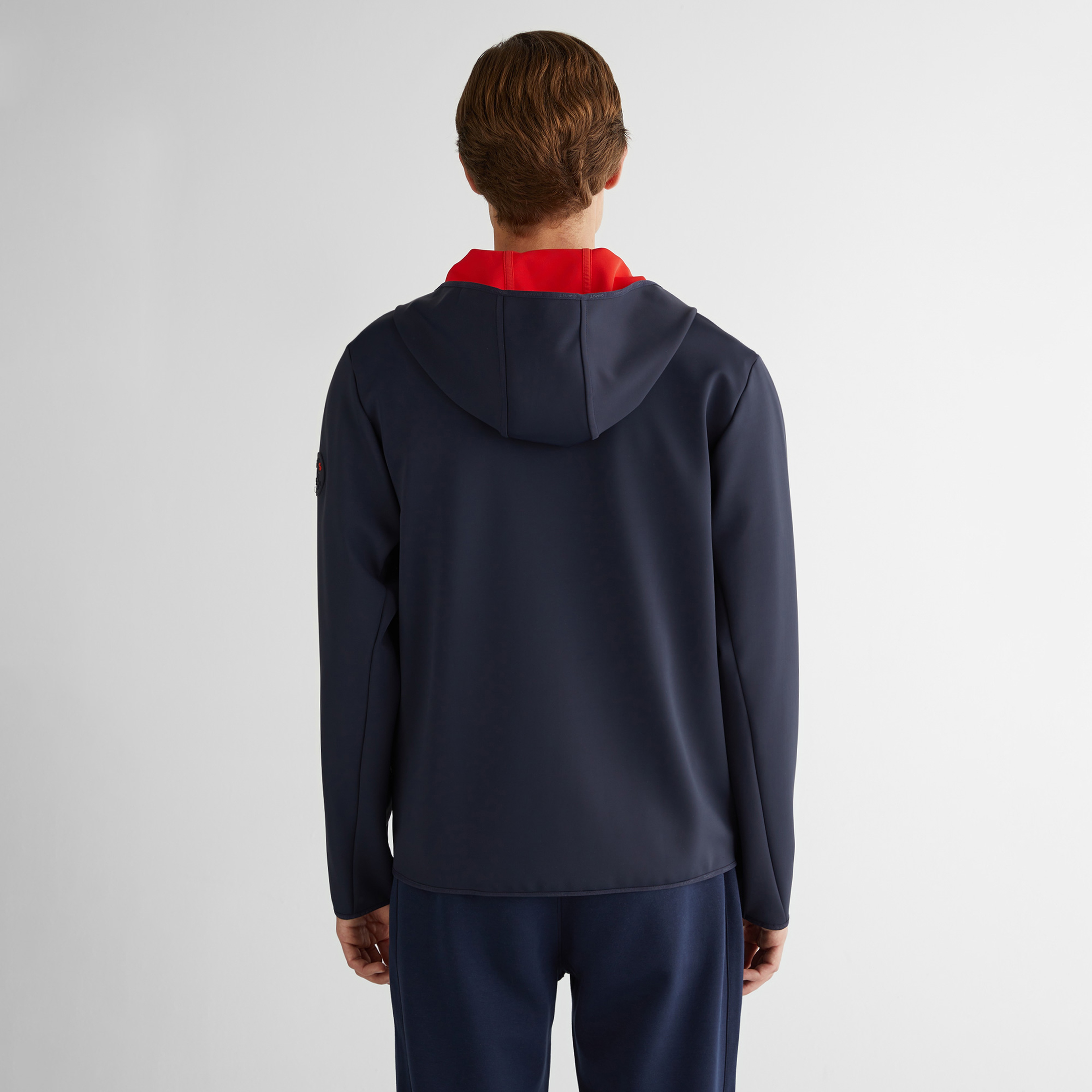 GANT Erkek Lacivert Slim Fit Kapüşonlu Sweatshirt