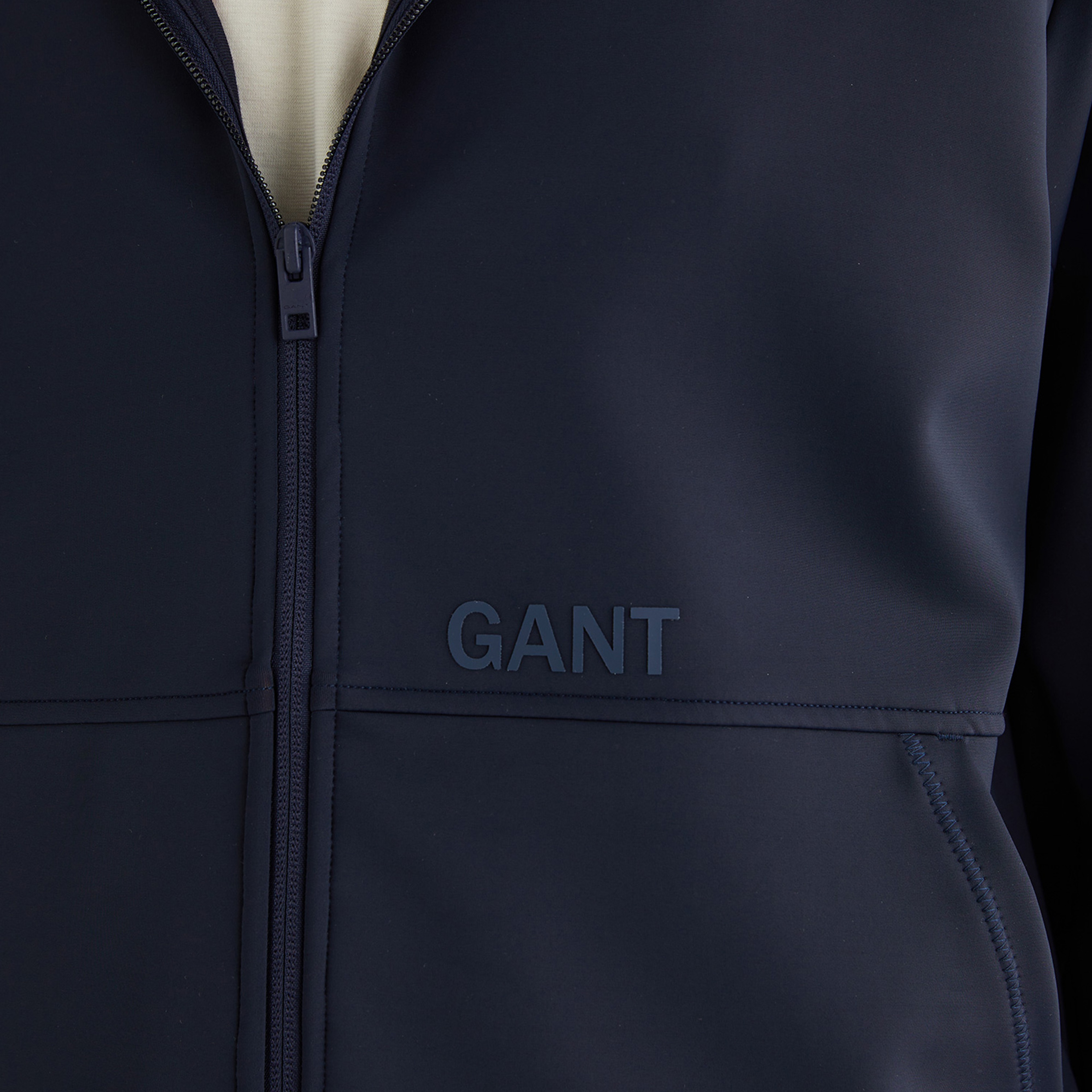 GANT Erkek Lacivert Slim Fit Kapüşonlu Sweatshirt