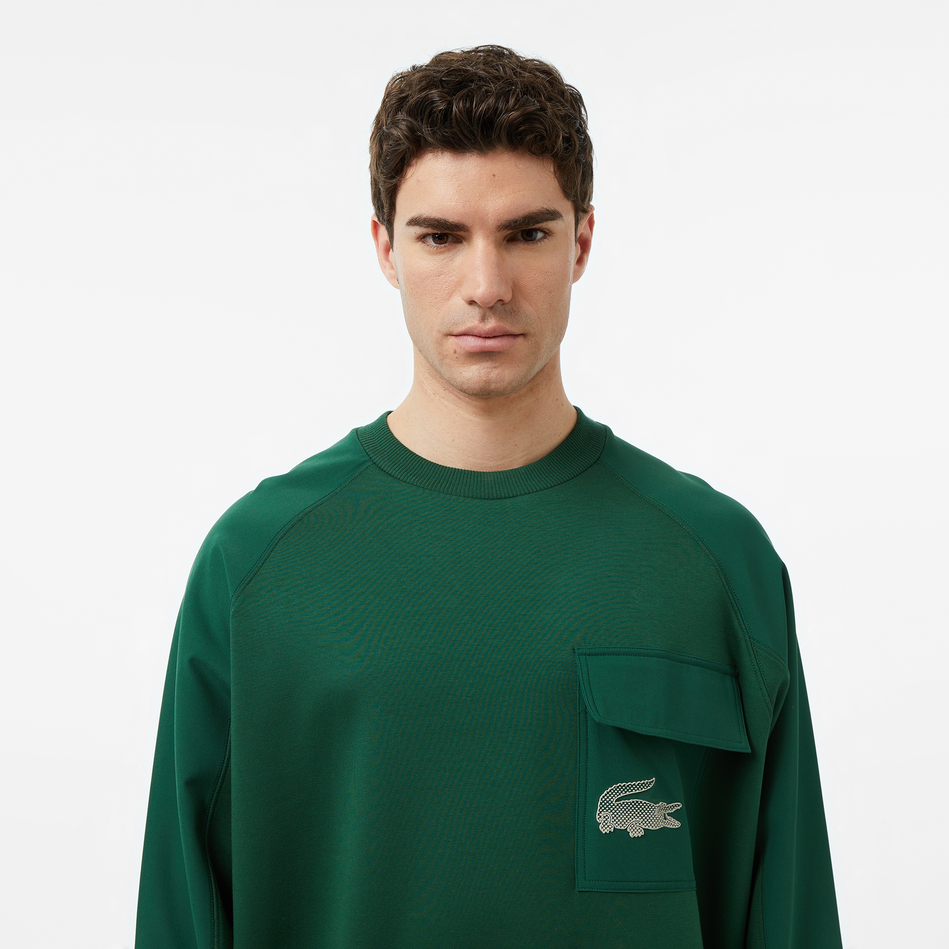 Lacoste House of SuperStep x Lacoste Erkek Yeşil Sweatshirt
