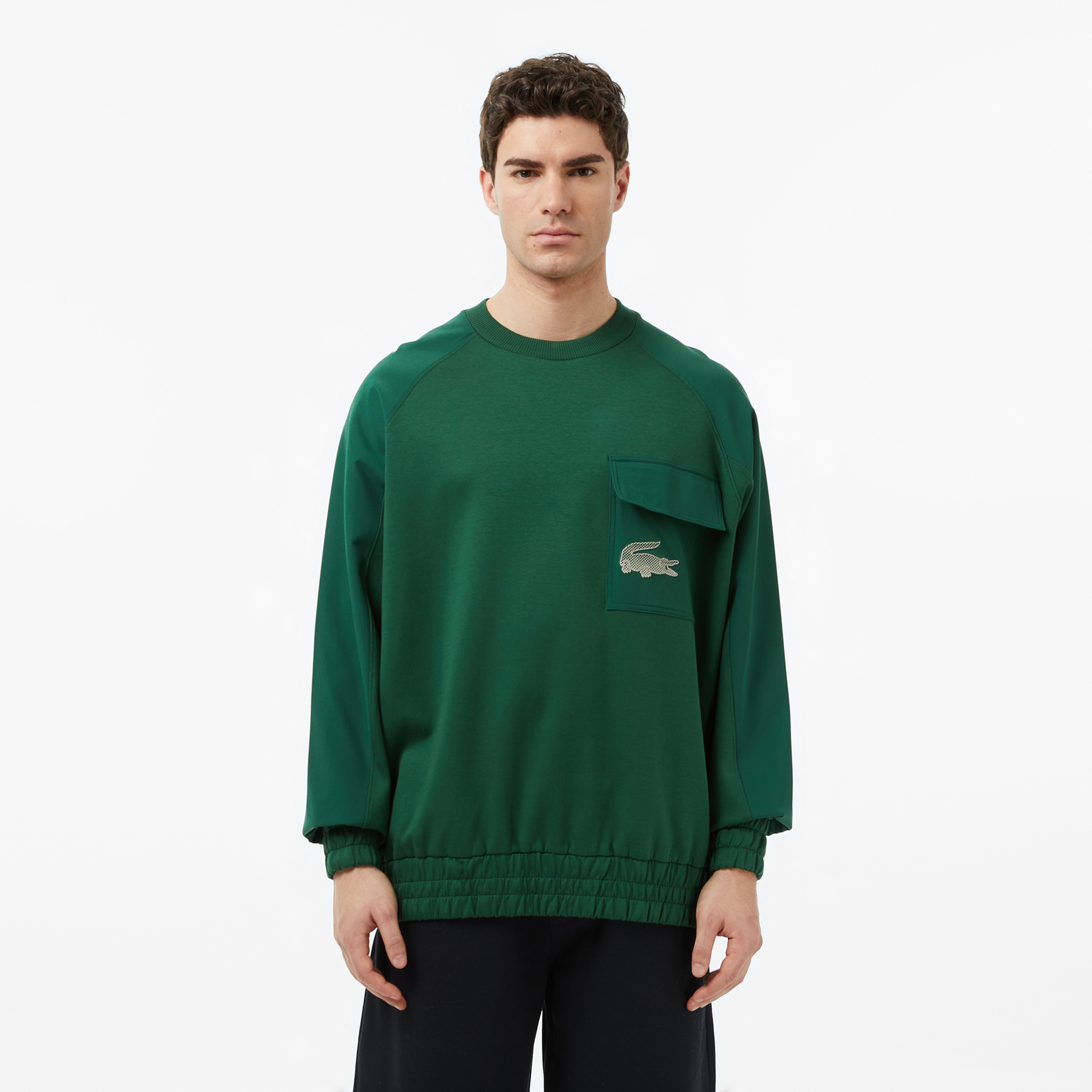 Lacoste House of SuperStep x Lacoste Erkek Yeşil Sweatshirt