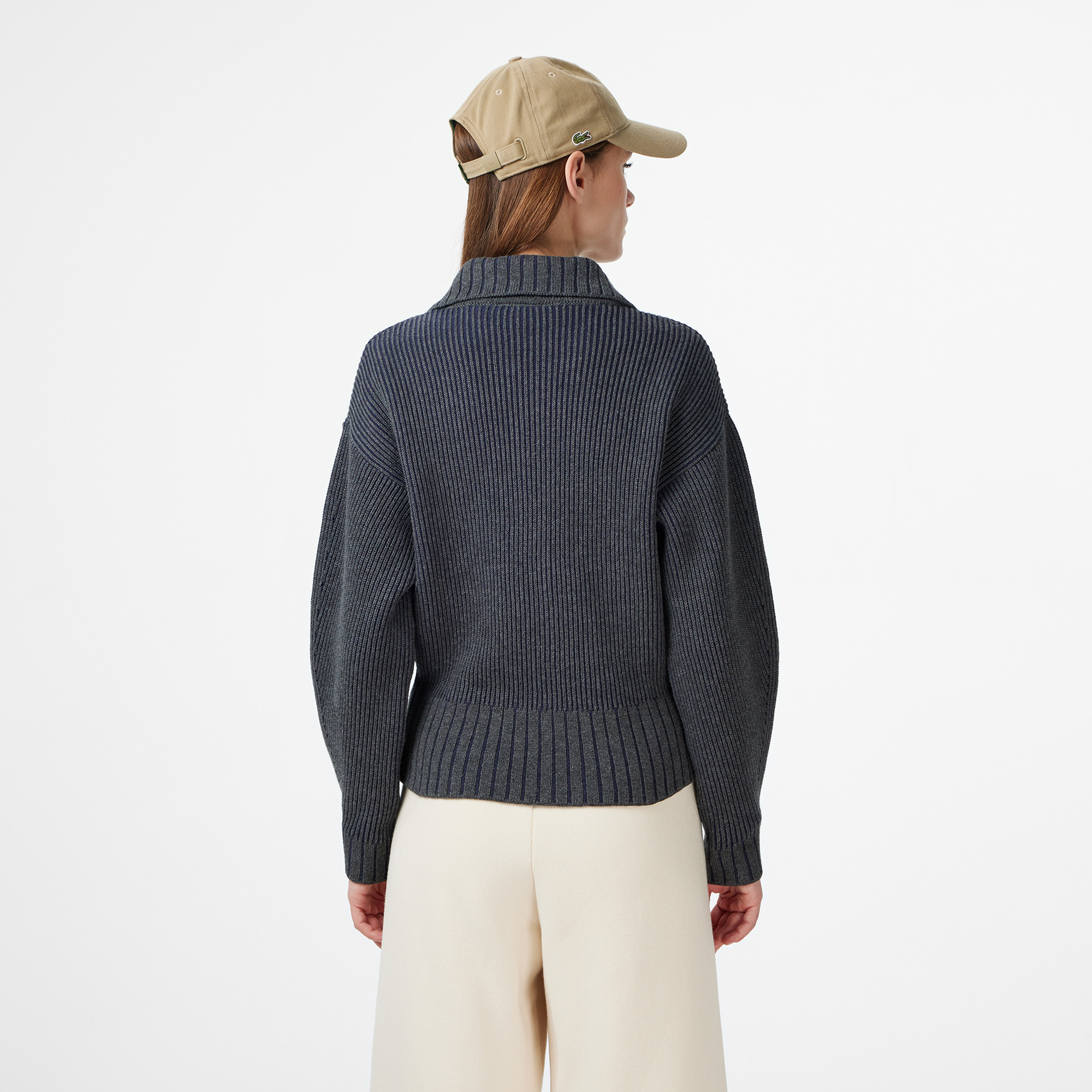 Lacoste Kadın Relaxed Fit Fermuarlı Gri Hırka42AF2622| Occasion