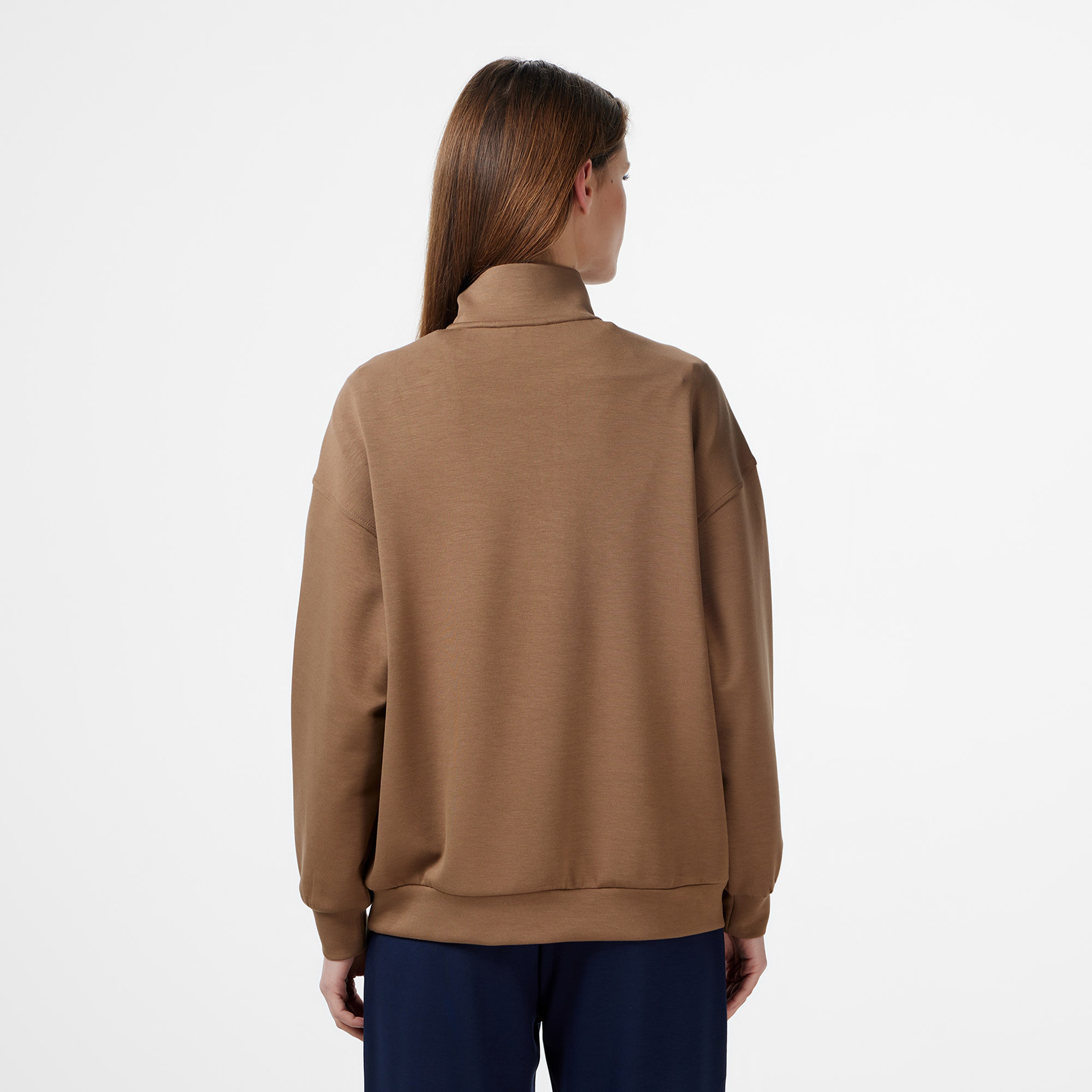 Nautica Kadın Kahverengi Regular Fit Sweatshirt