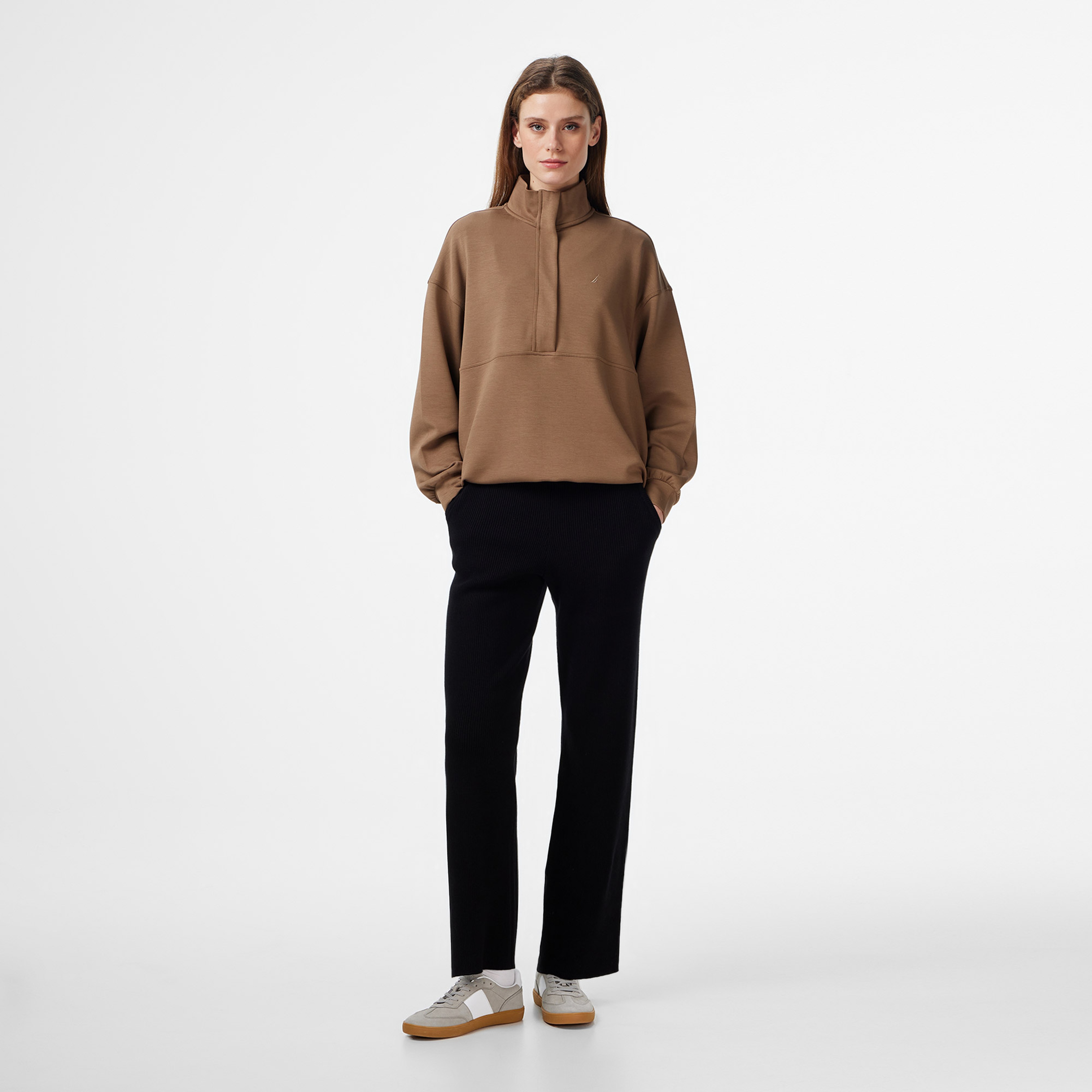 Nautica Kadın Siyah Regular Fit Pantolon