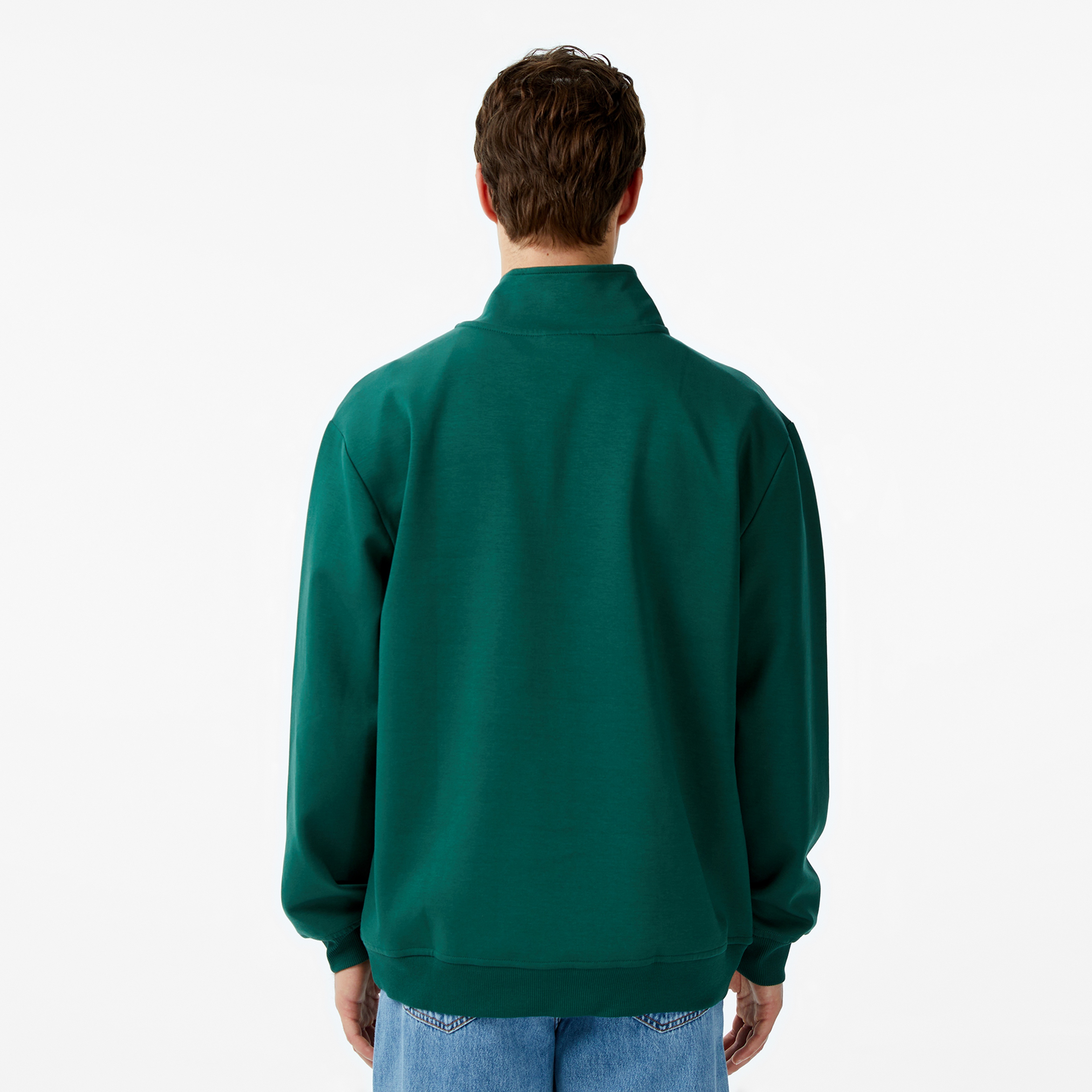 UNITED4 Erkek Yeşil Half Zip Sweatshirt