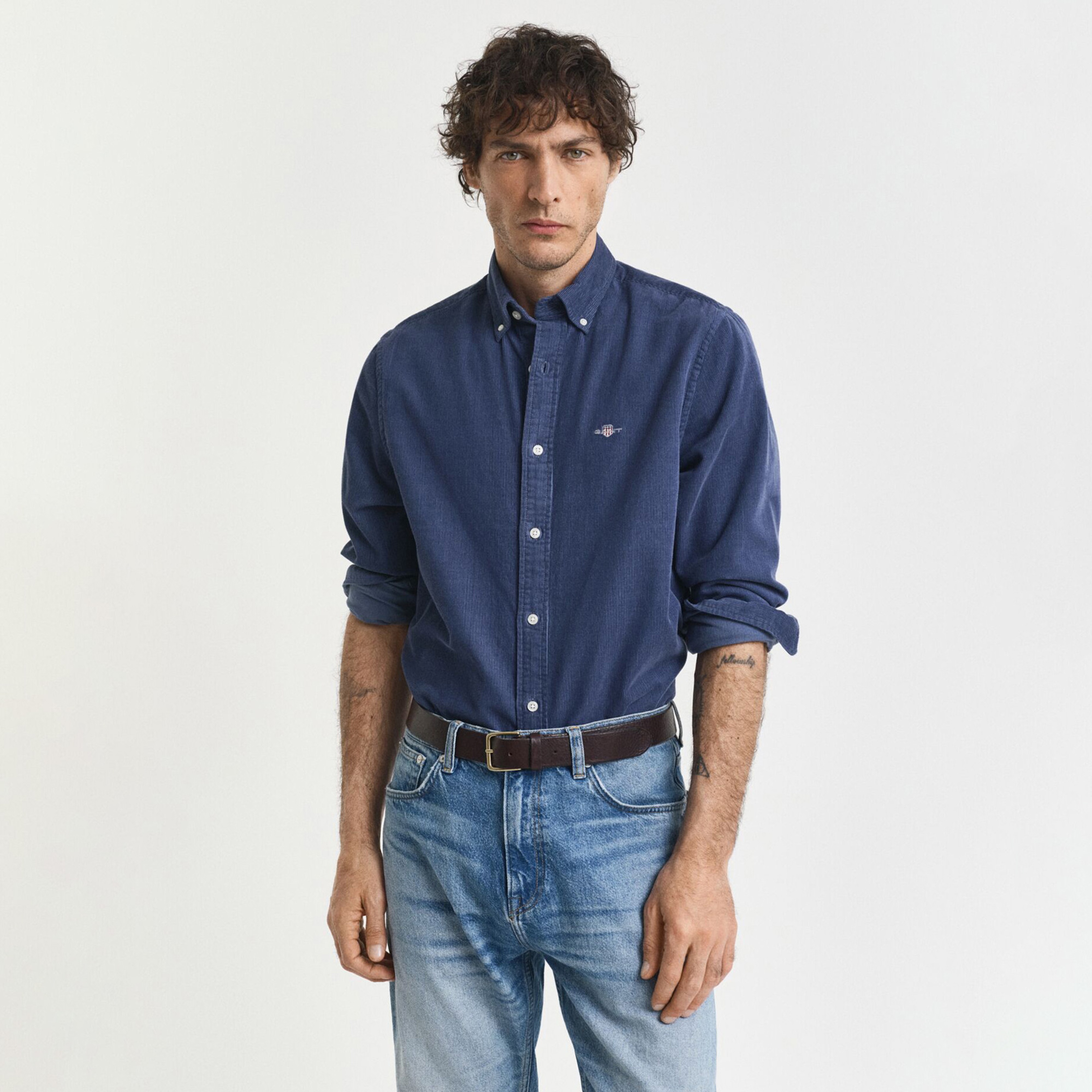 GANT Erkek Mavi Regular Fit Düğmeli Gömlek