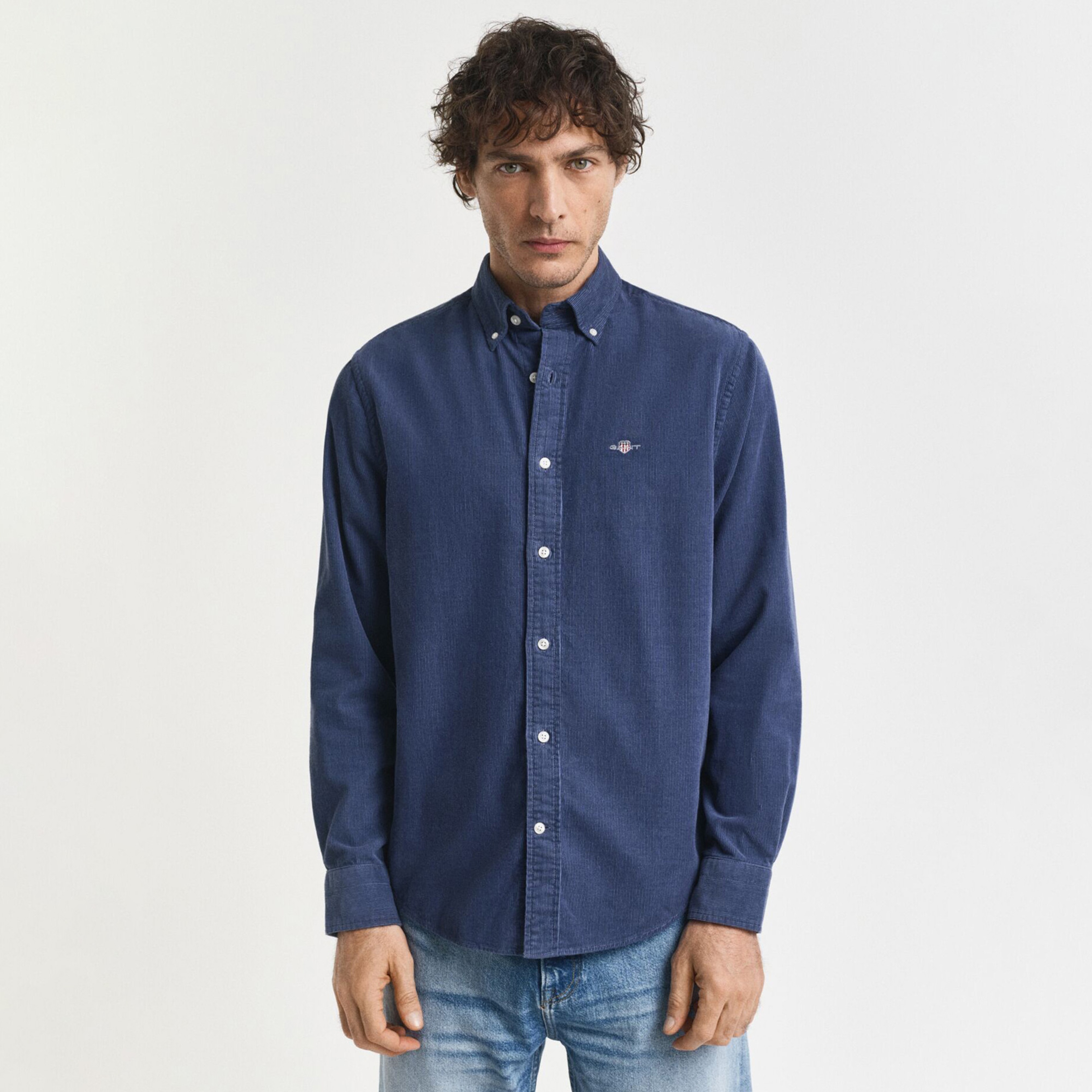 GANT Erkek Mavi Regular Fit Düğmeli Gömlek