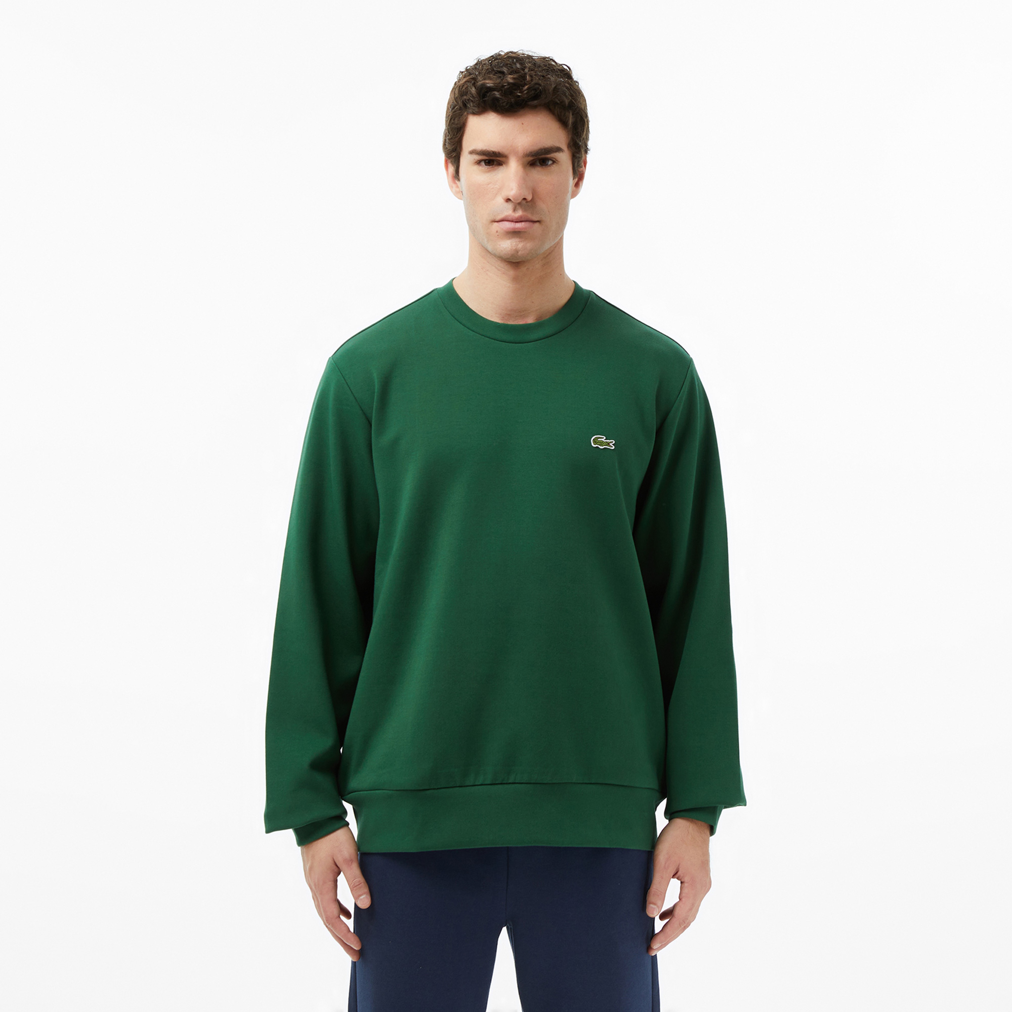 Lacoste Erkek Classic Fit Bisiklet Yaka Yeşil Sweatshirt