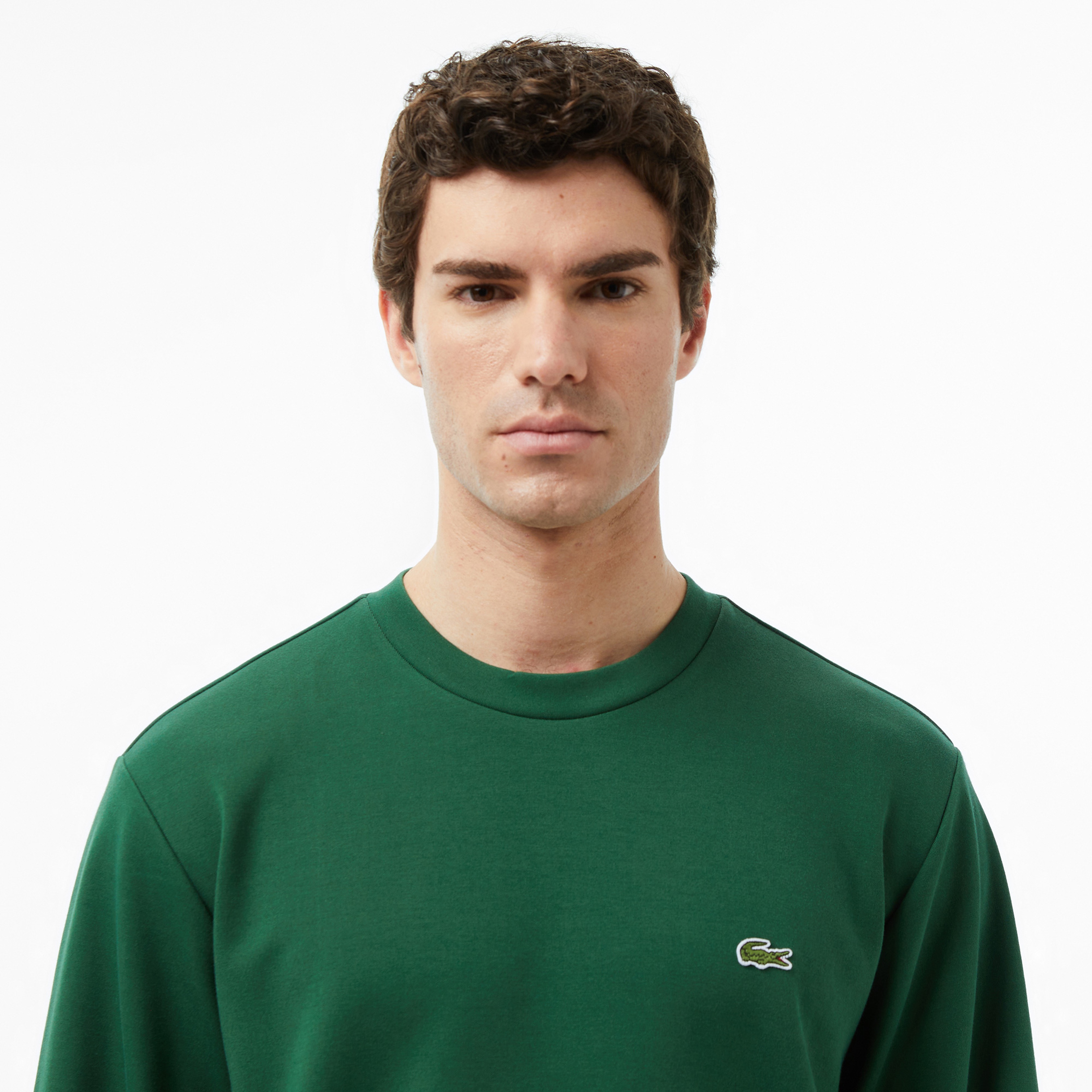 Lacoste Erkek Classic Fit Bisiklet Yaka Yeşil Sweatshirt