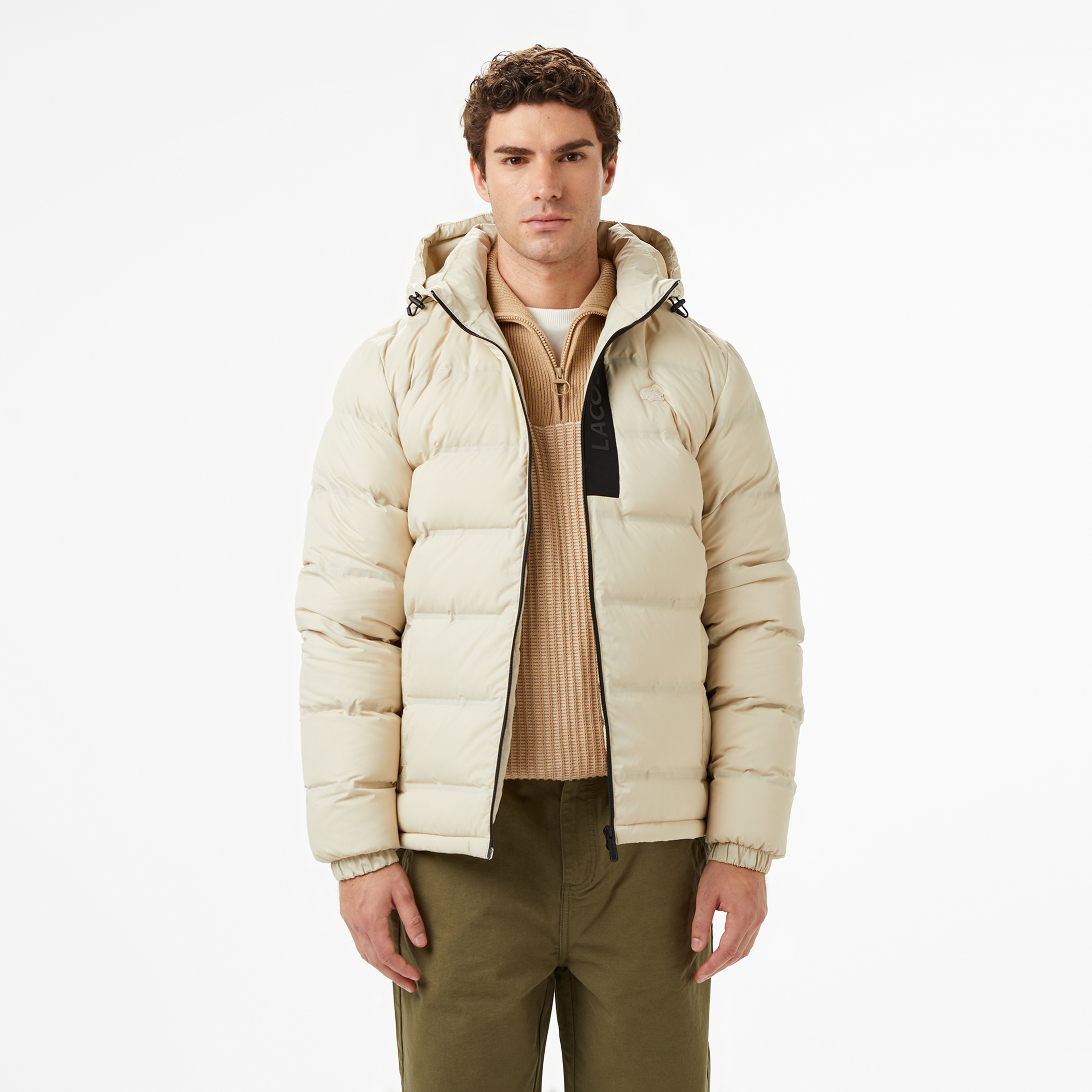 Lacoste Erkek Regular Fit Açık Kahverengi Mont