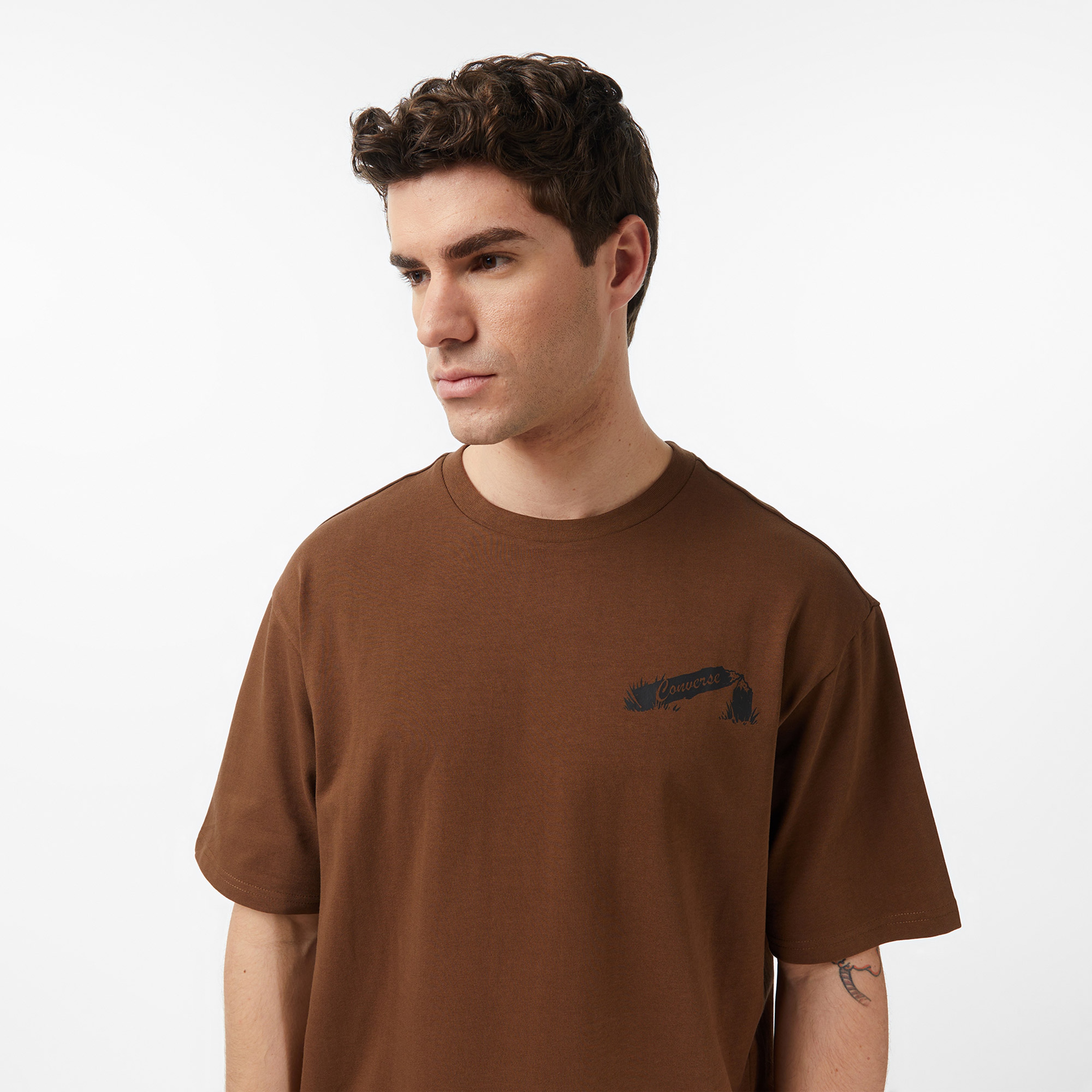 Converse Erkek Kahverengi T-Shirt