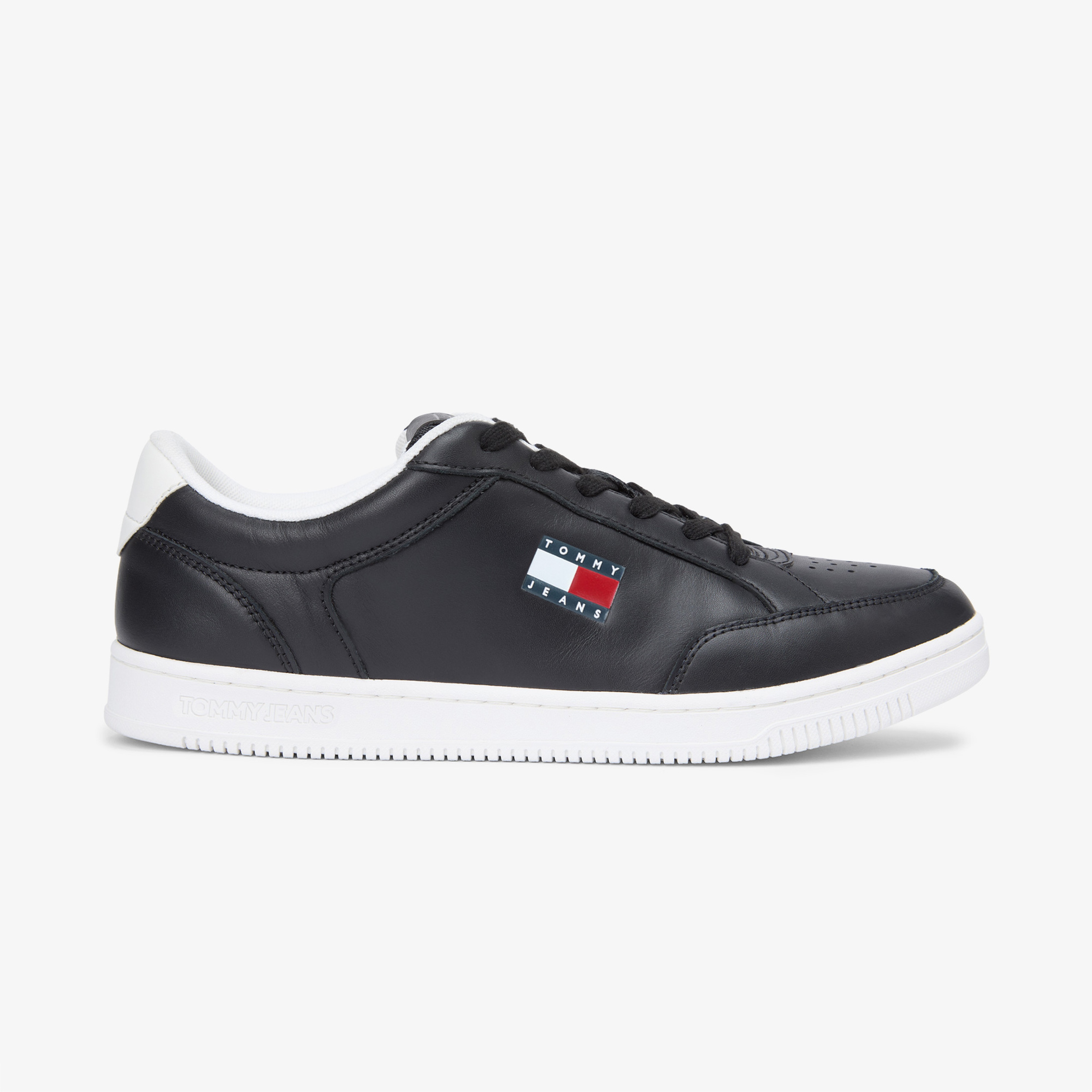 Tommy Hilfiger Cupsole Deri Erkek Siyah Spor Ayakkabı