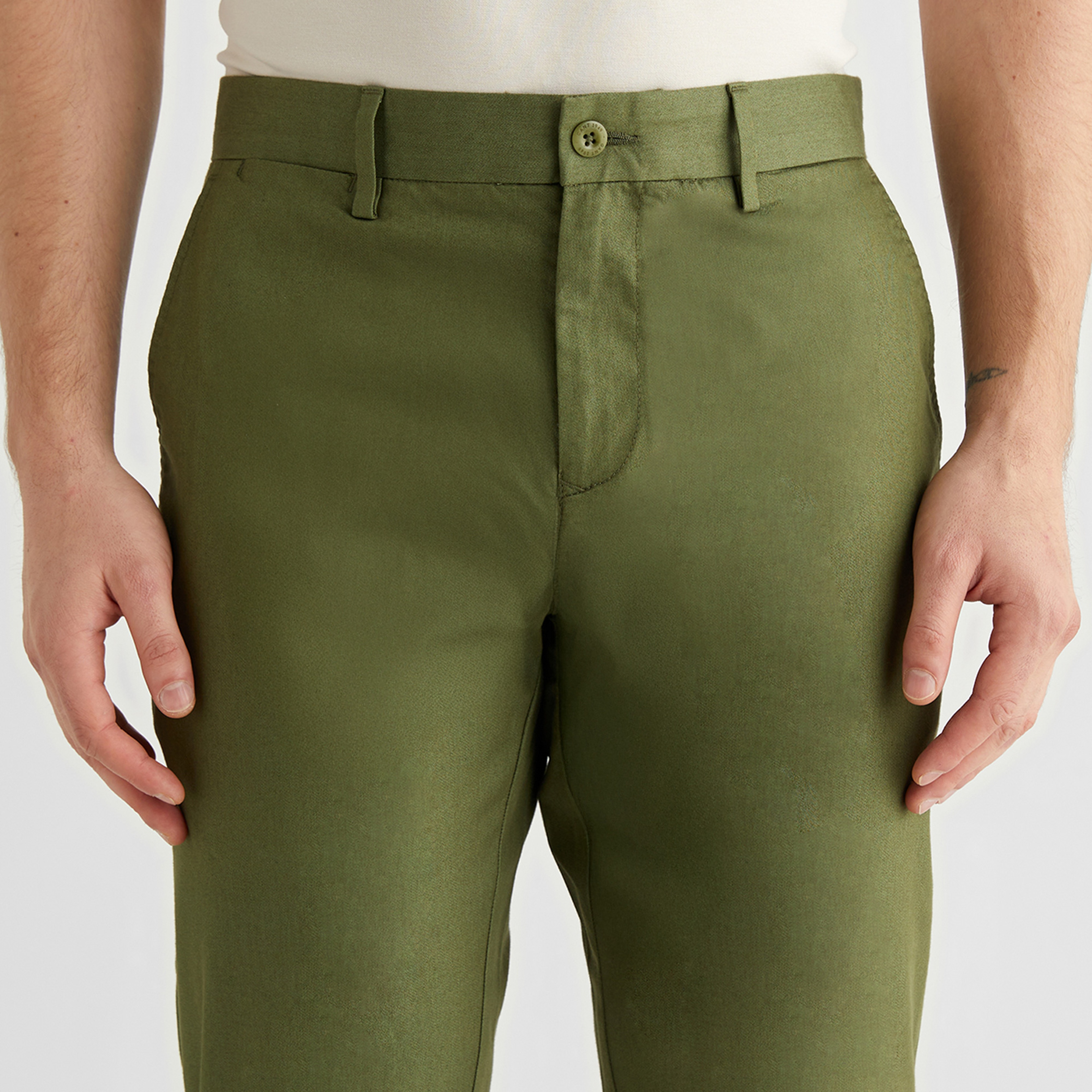 GANT Erkek Yeşil Slim Fit Pantolon
