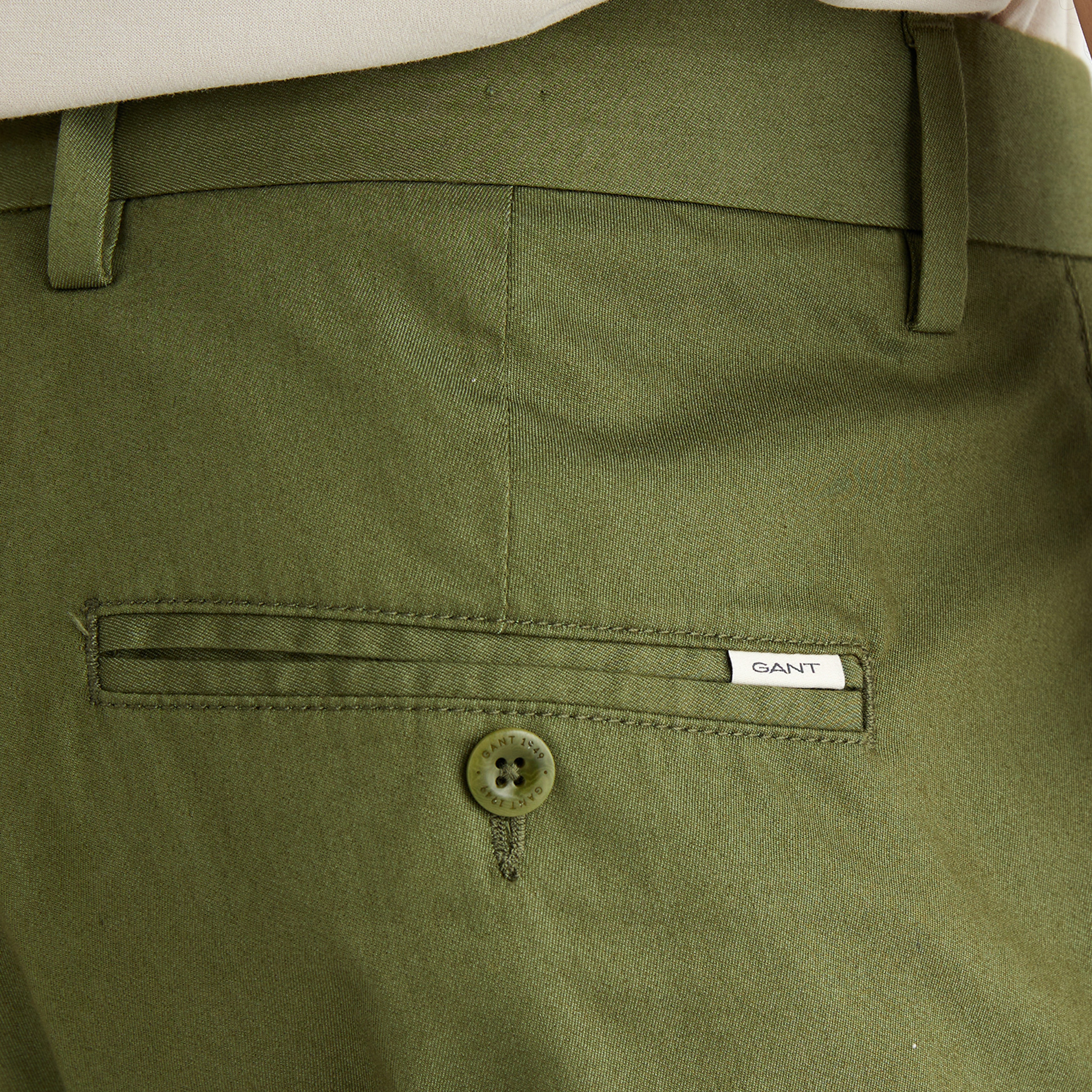GANT Erkek Yeşil Slim Fit Pantolon