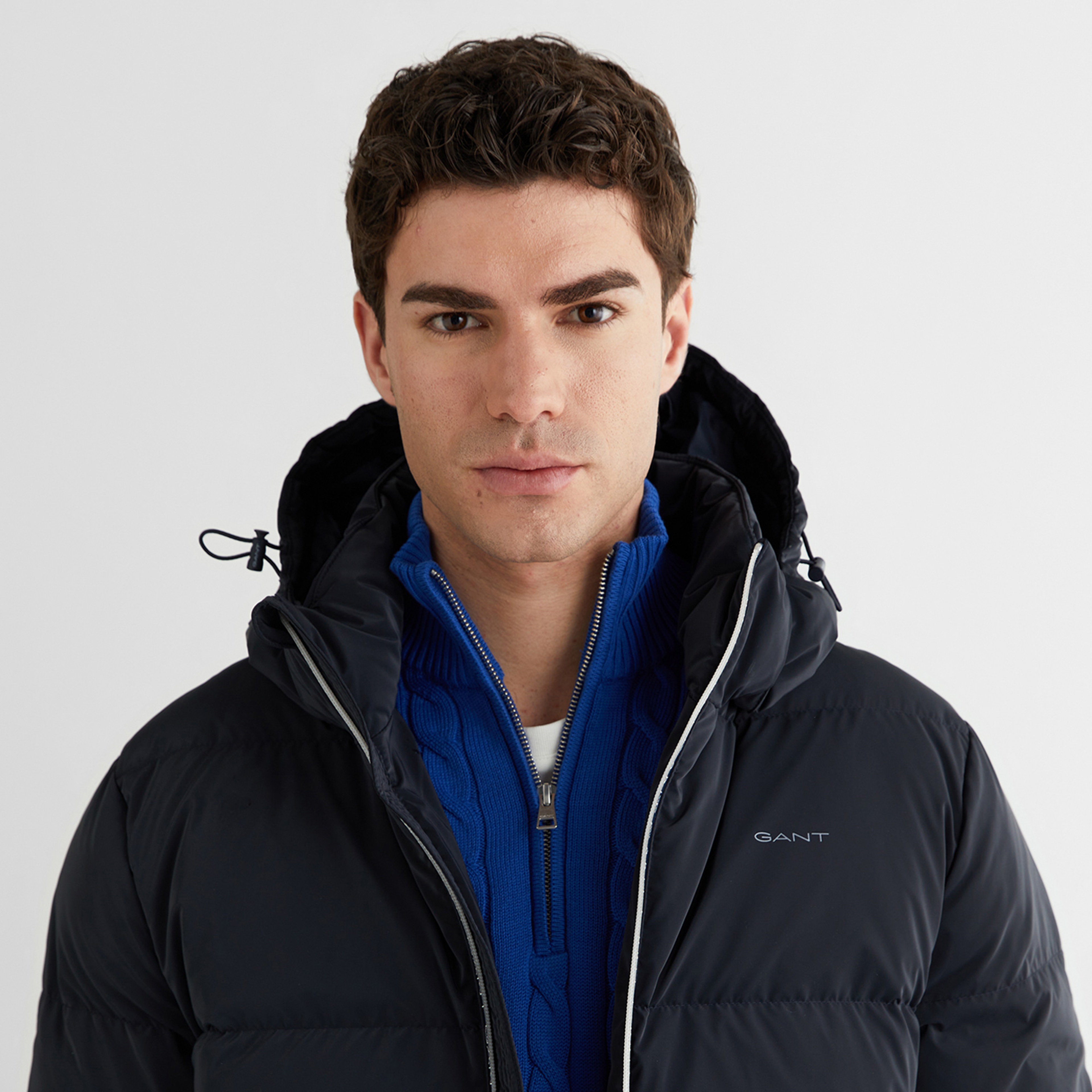 GANT Erkek Lacivert Regular Fit Fermuarlı Mont