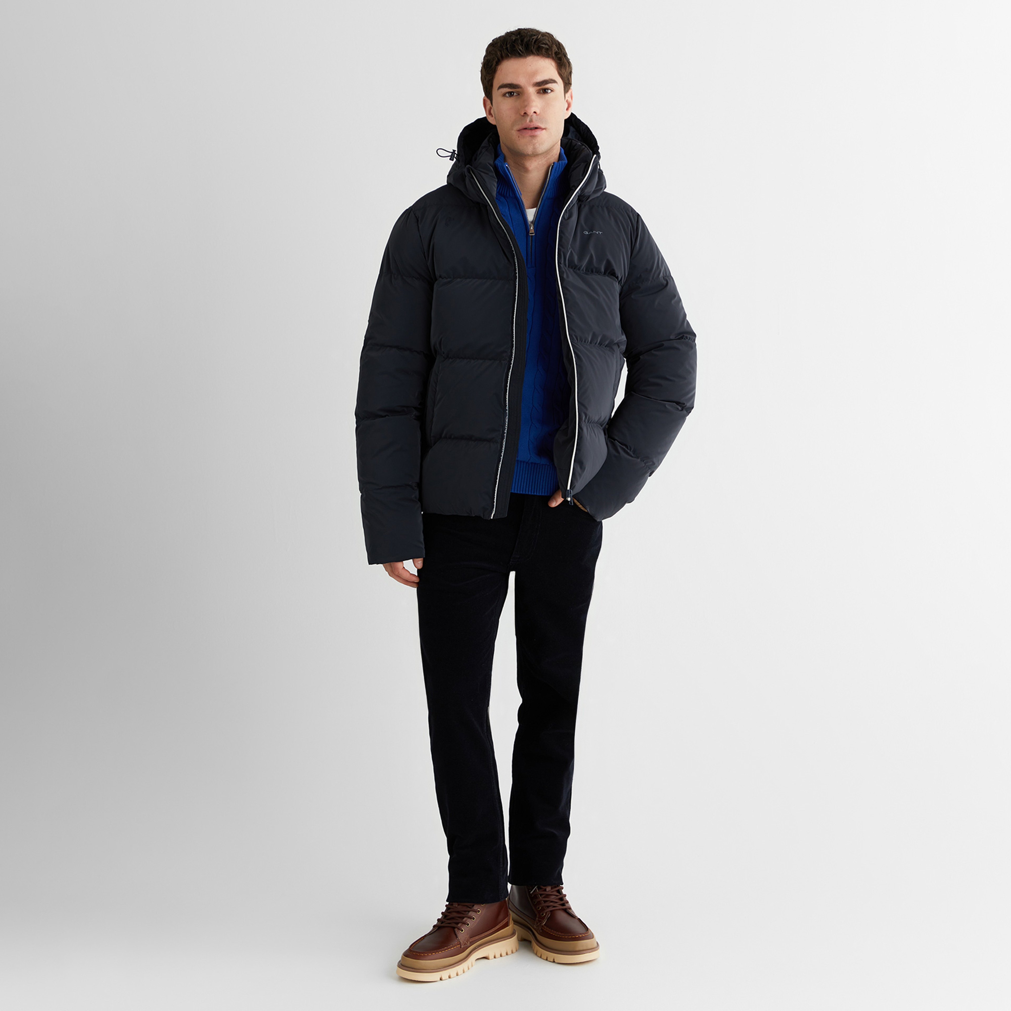GANT Erkek Lacivert Regular Fit Fermuarlı Mont