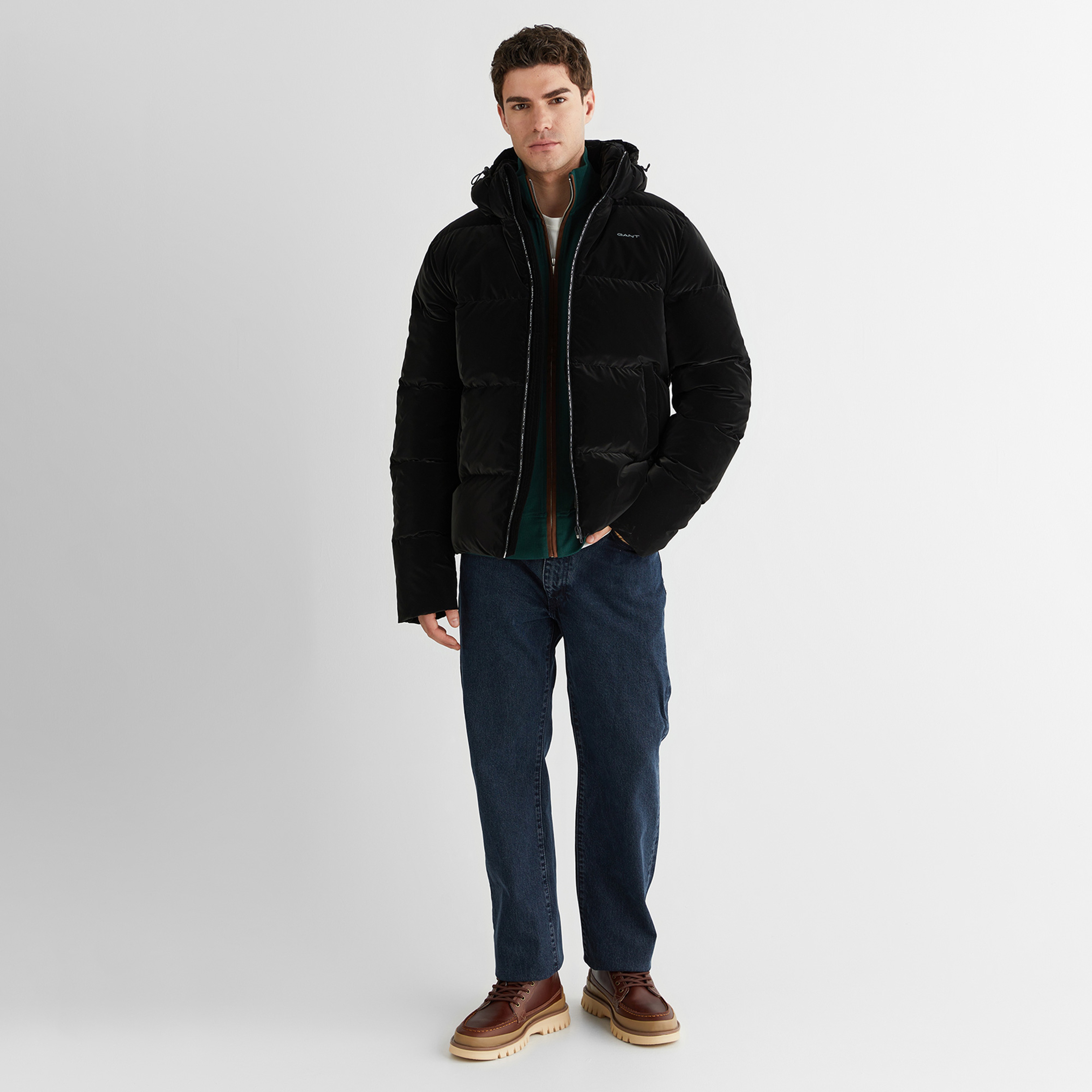 GANT Erkek Siyah Regular Fit Fermuarlı Mont