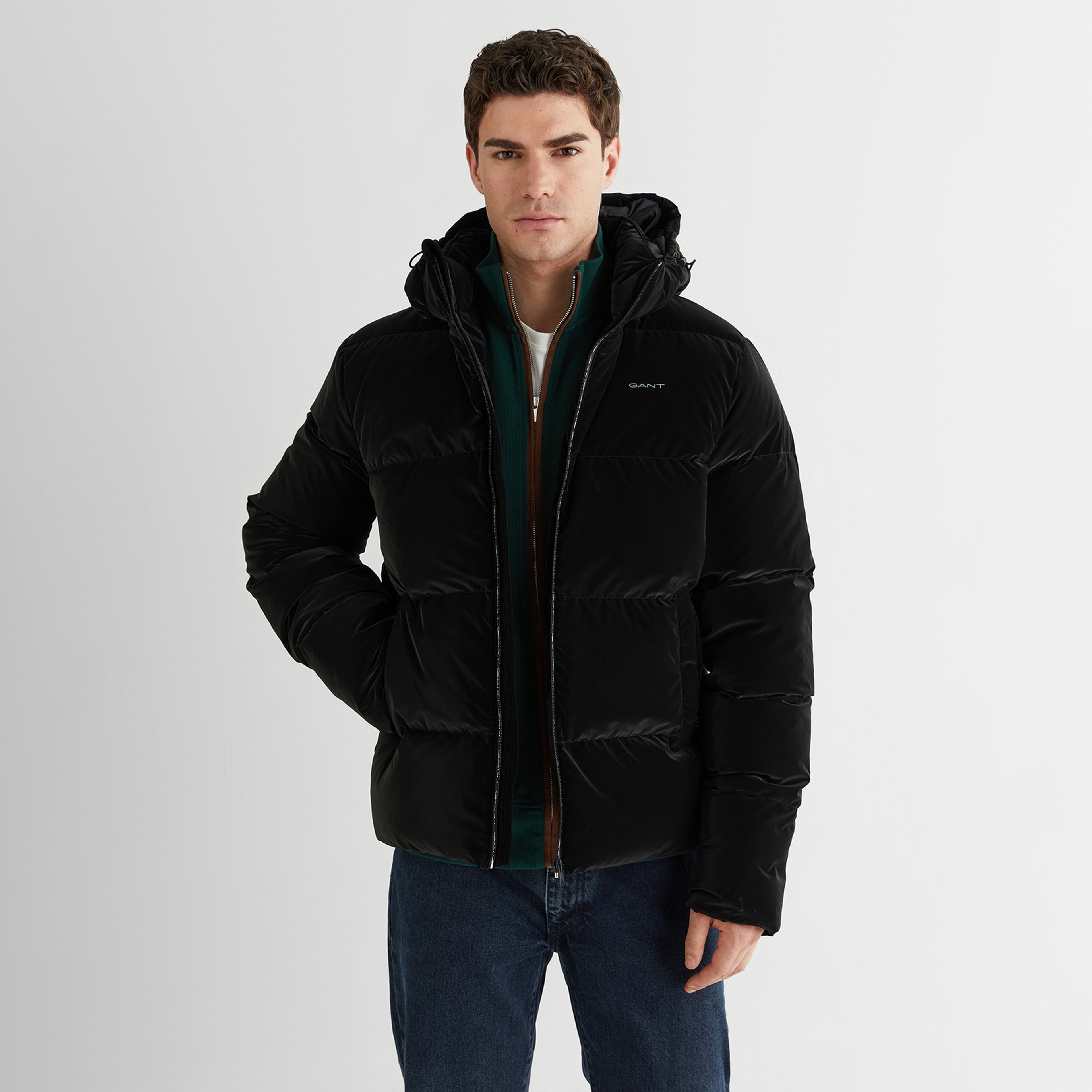 GANT Erkek Siyah Regular Fit Fermuarlı Mont
