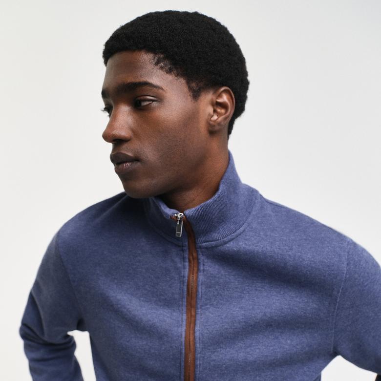 GANT Erkek Mavi Regular Fit Hırka