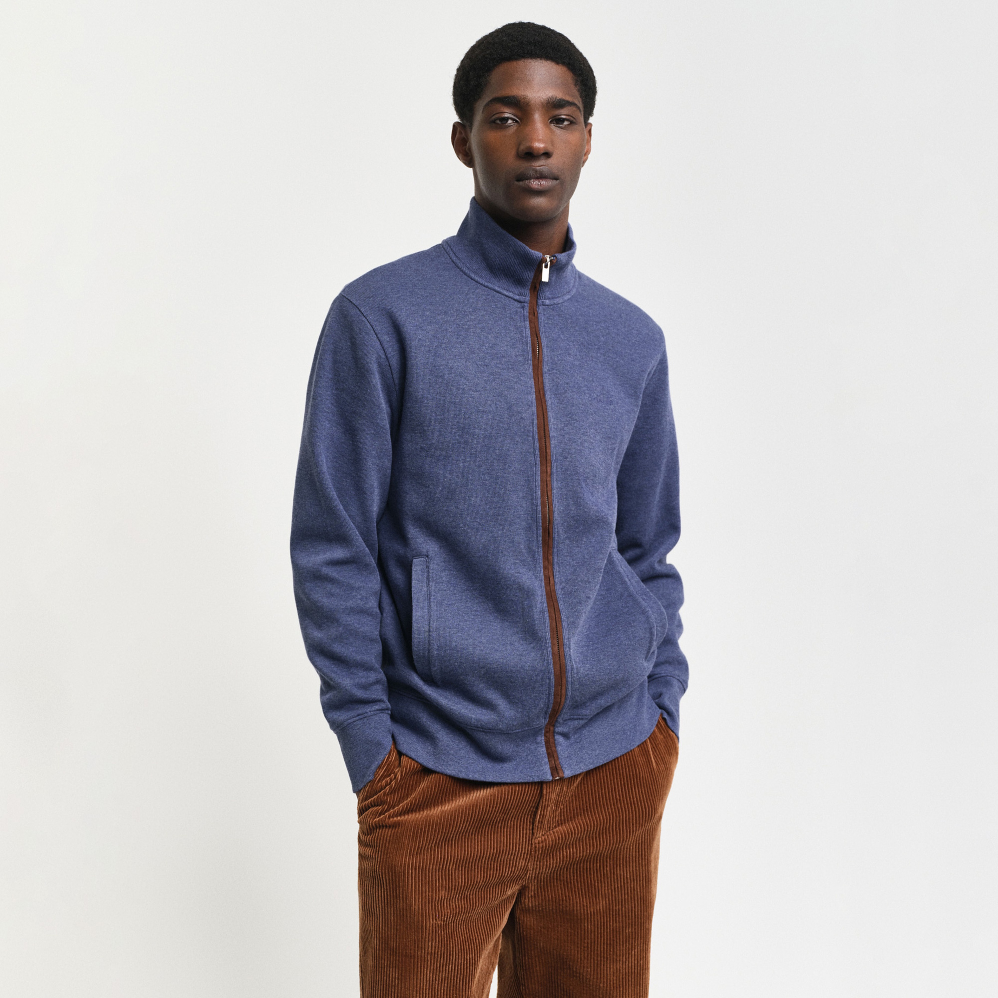 GANT Erkek Mavi Regular Fit Hırka