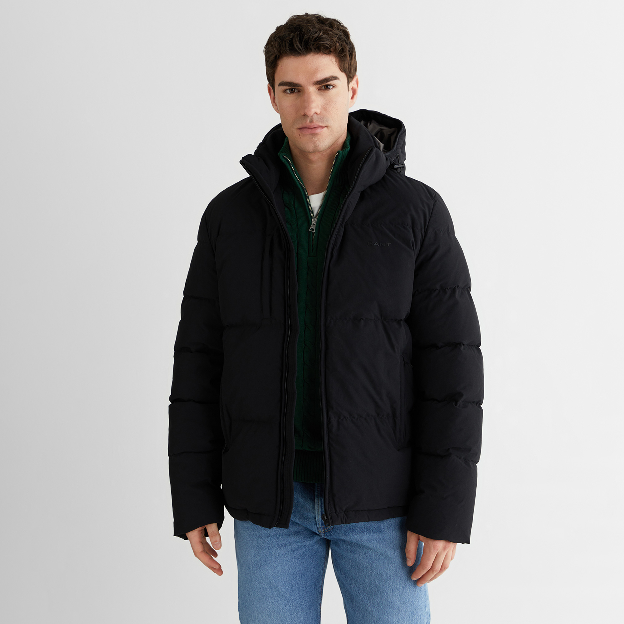 GANT Erkek Siyah Regular Fit Fermuarlı Ceket