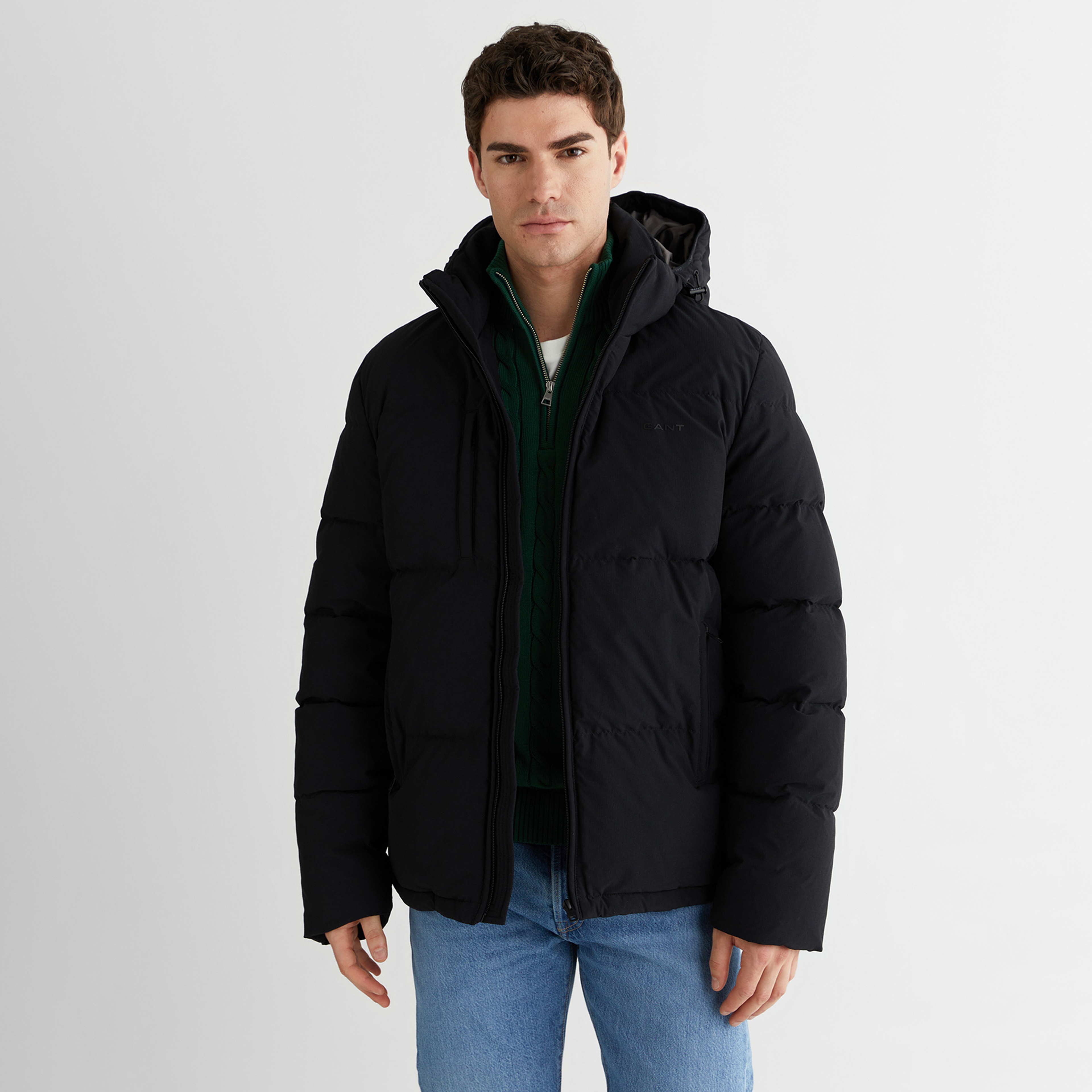 GANT Erkek Siyah Regular Fit Fermuarlı Ceket