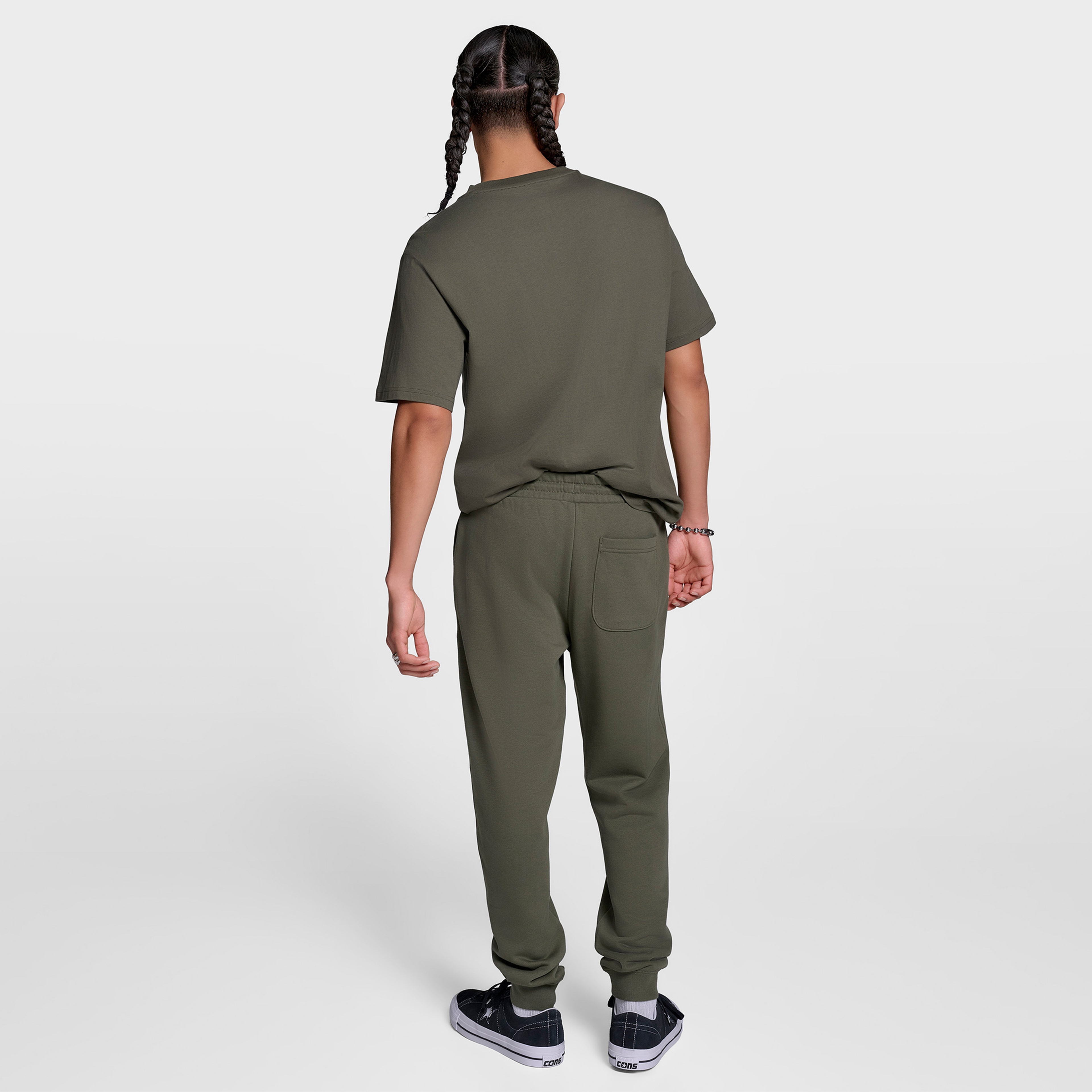 Converse Embroidered Star Chevron Standard-Fit Erkek Haki Eşofman Altı