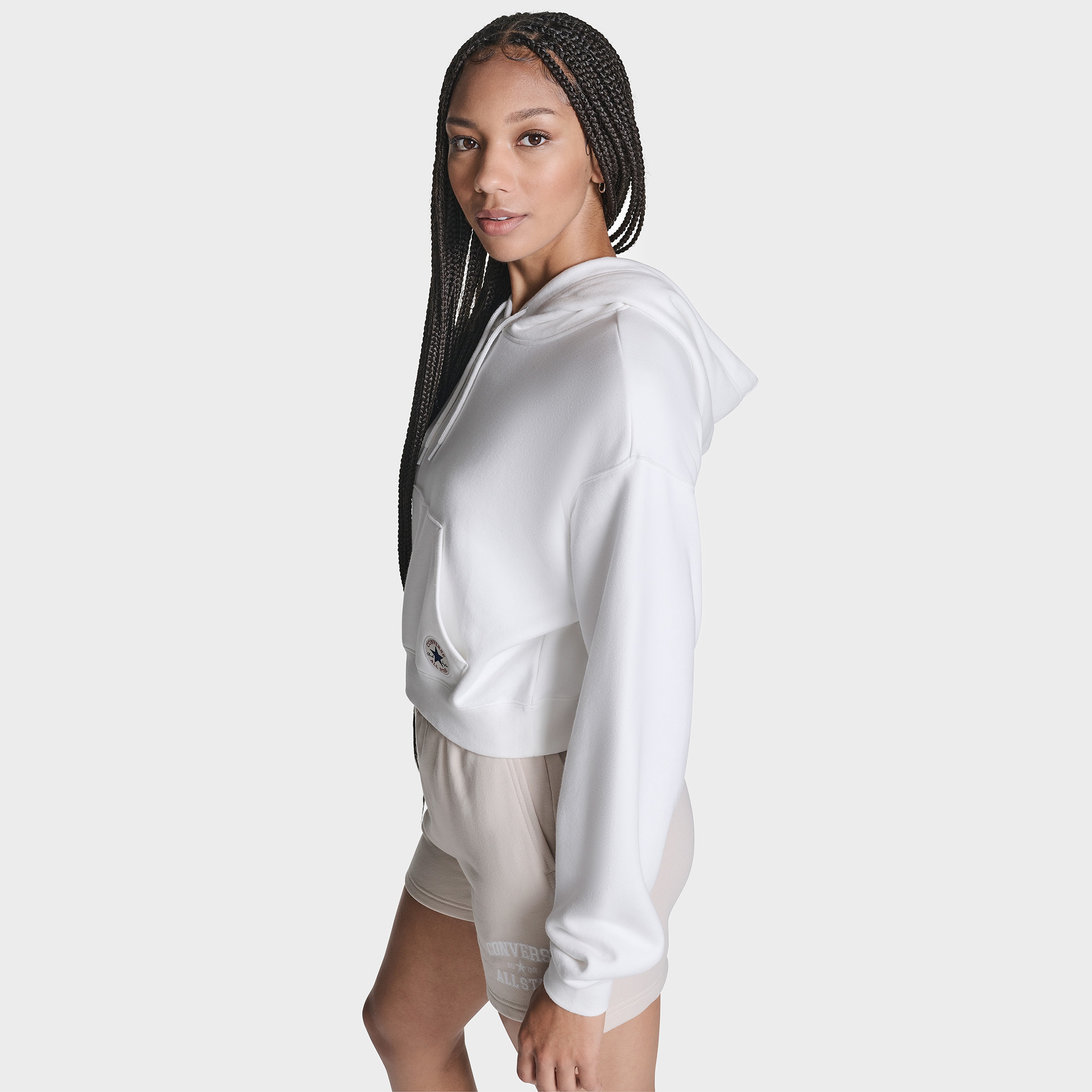 Converse Chuck Taylor All Star Cropped Unisex Beyaz Sweatshirt