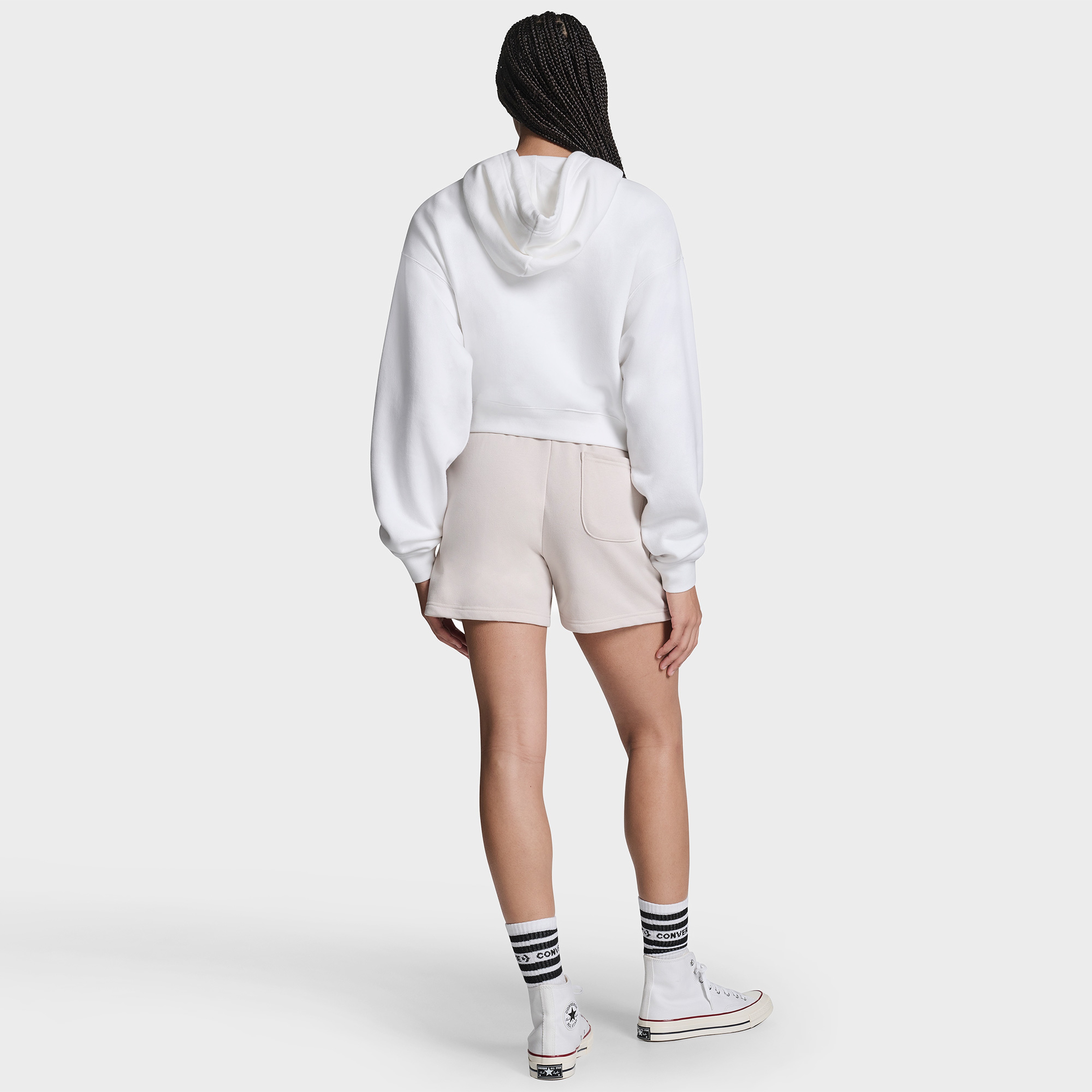 Converse Chuck Taylor All Star Cropped Unisex Beyaz Sweatshirt