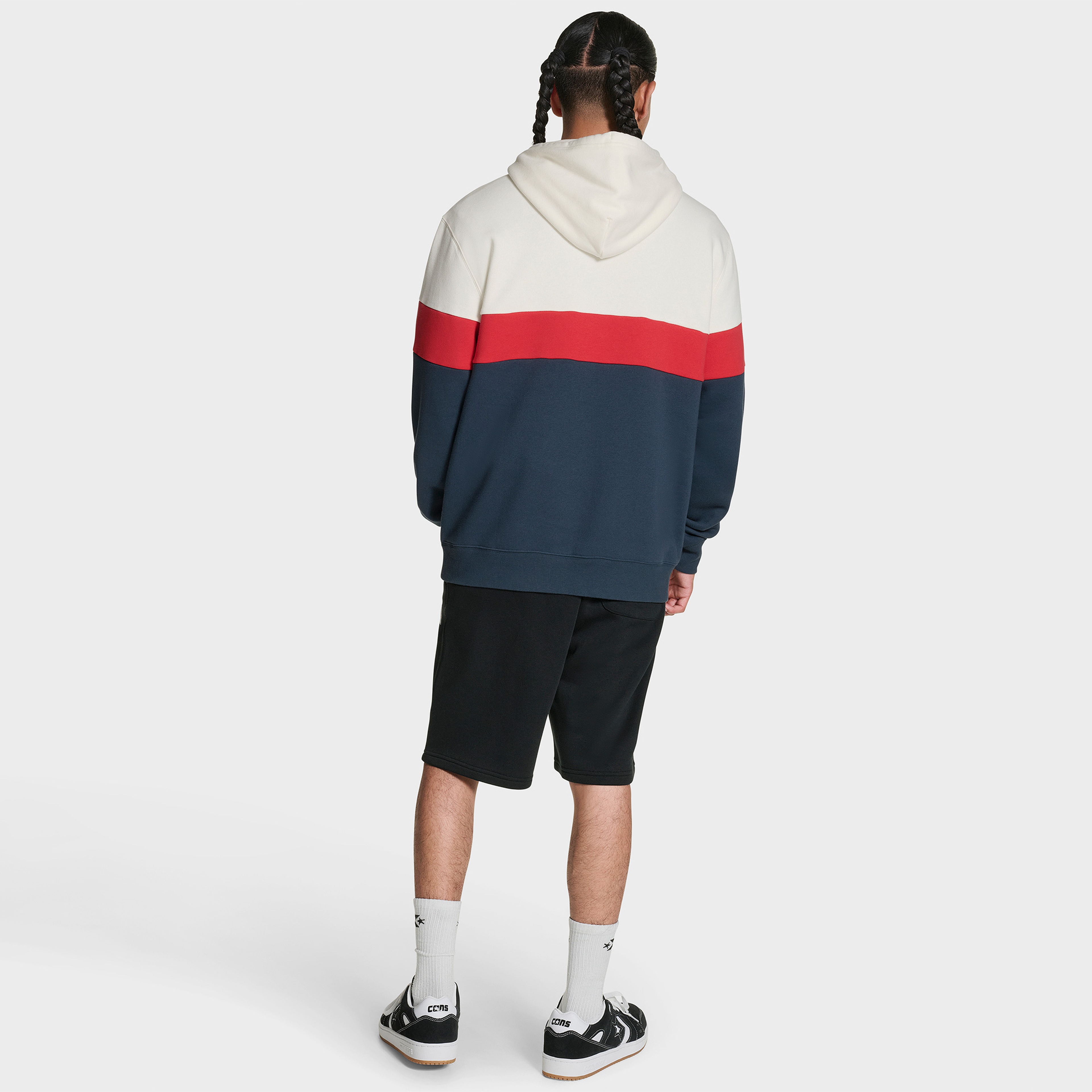 Converse Color Block Pullover Erkek Lacivert Sweatshirt