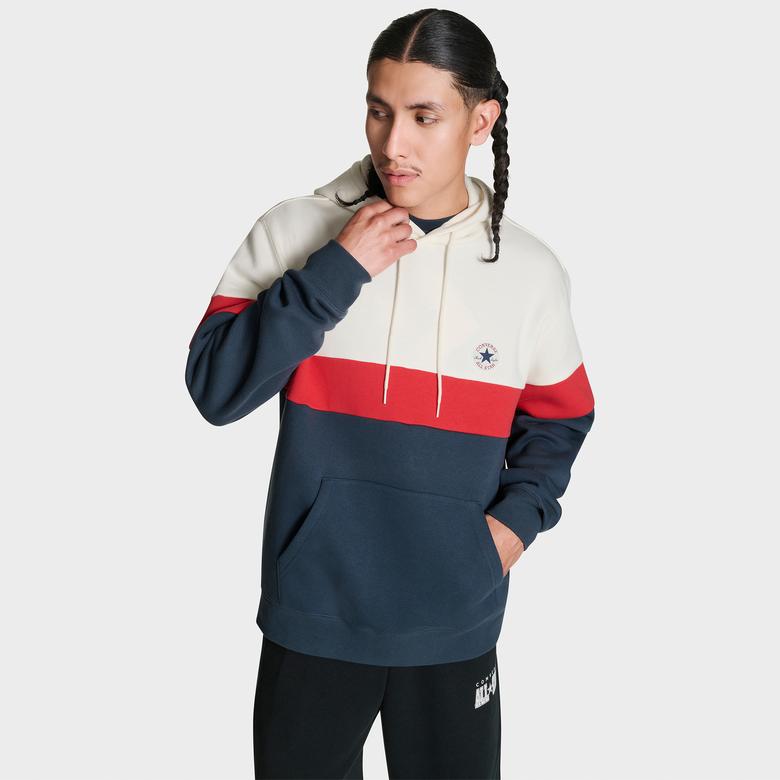 Converse Color Block Pullover Erkek Lacivert Sweatshirt