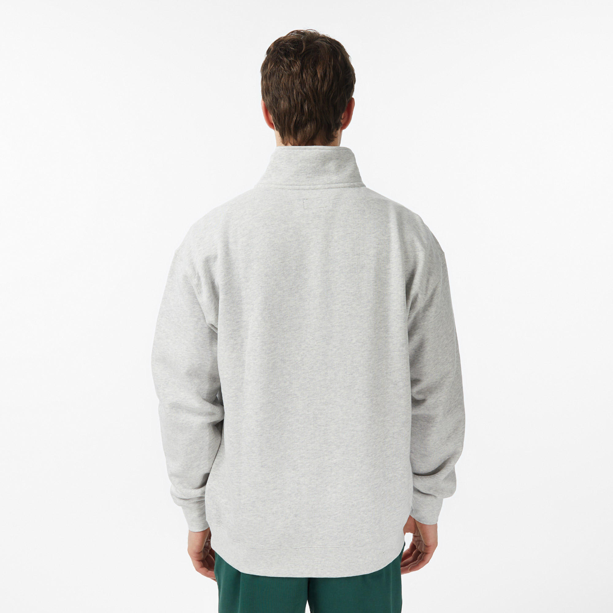 Converse Retro Collared Quarter-Zip Crew Erkek Krem Sweatshirt
